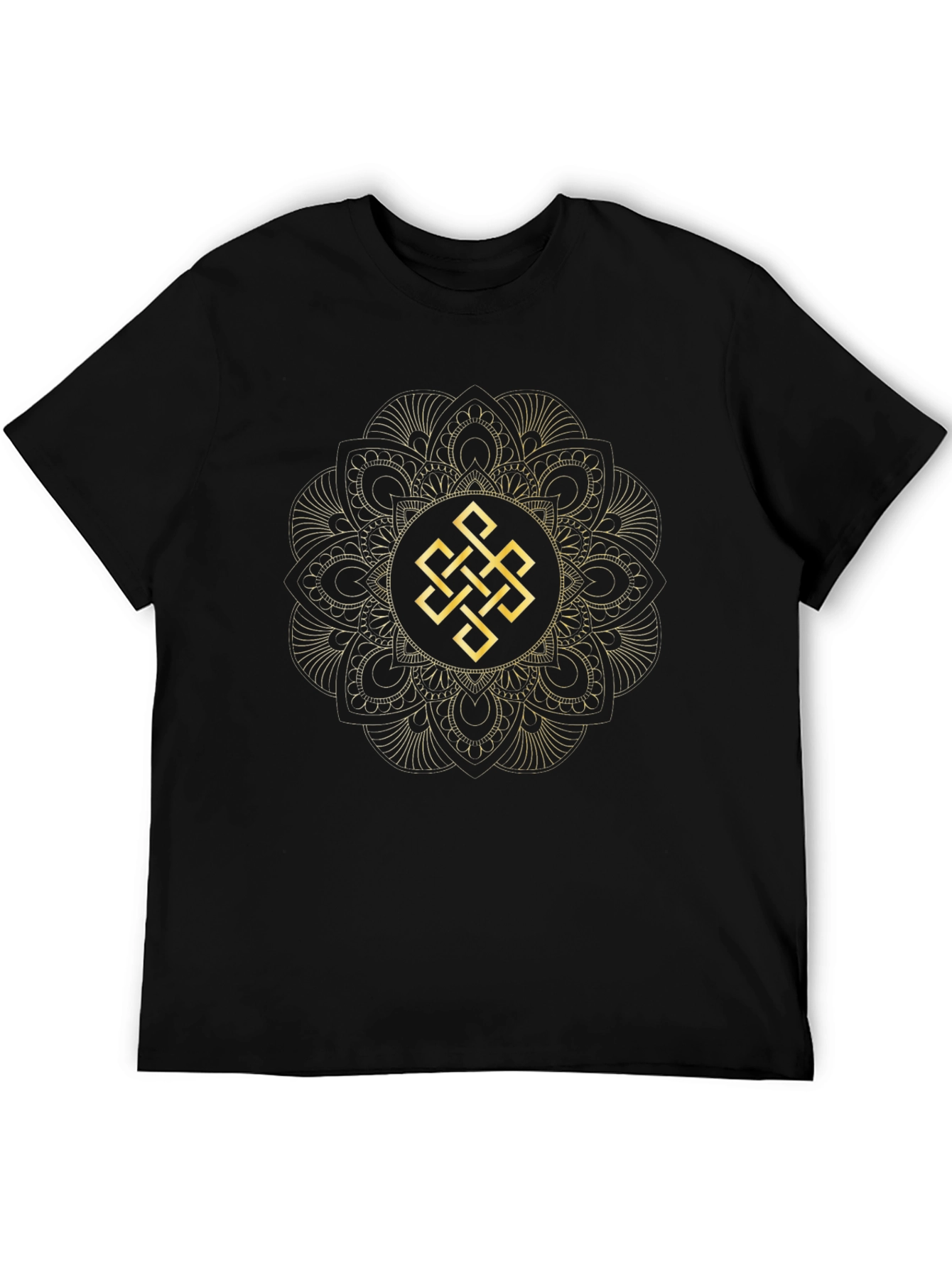 Endless Knot Mandala Black T-Shirt