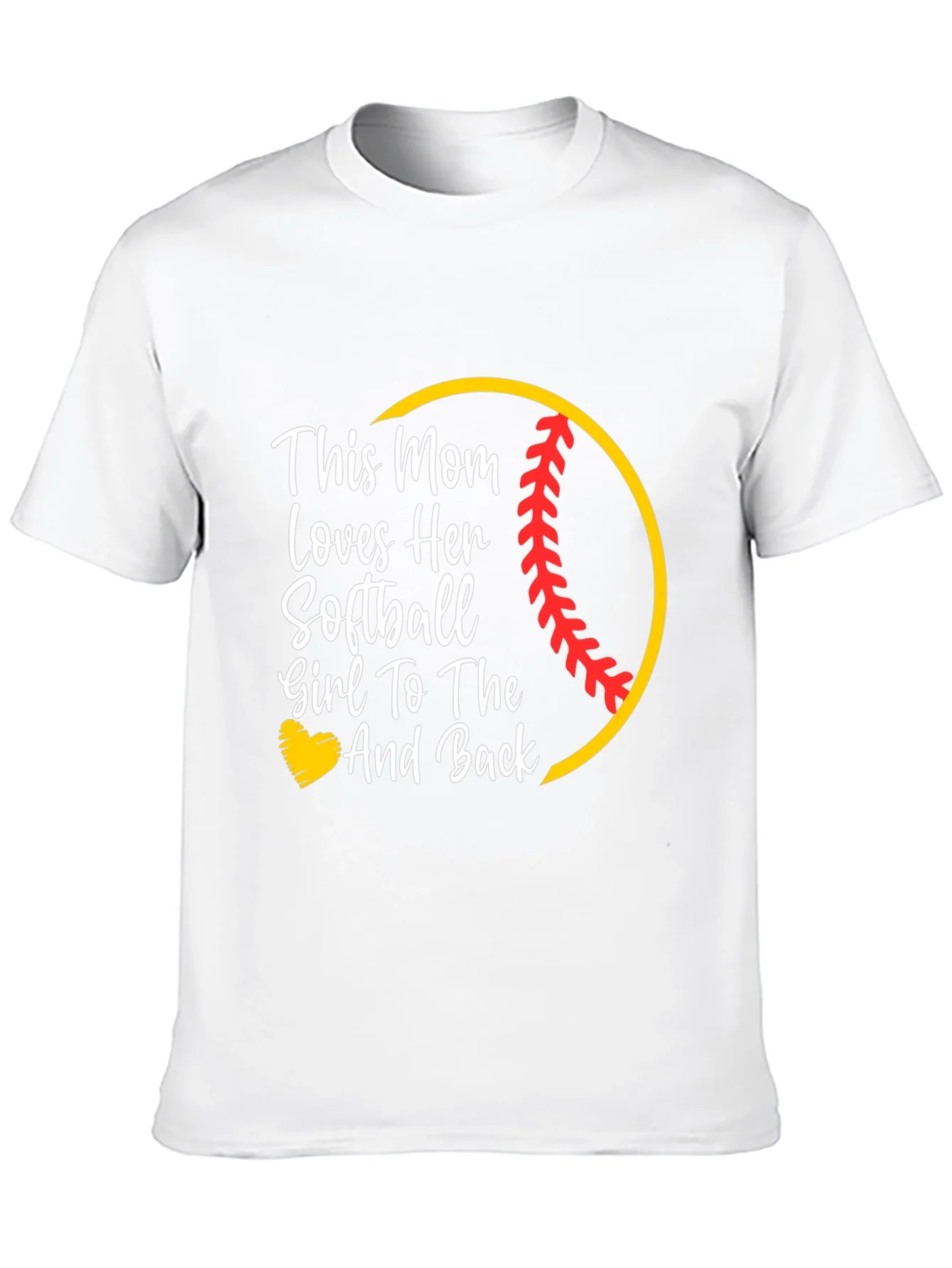 Softball Mom T-Shirt -  Love You To The Moon And Back