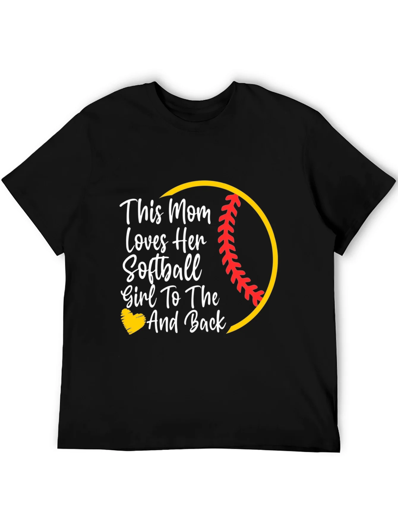 Softball Mom T-Shirt -  Love You To The Moon And Back