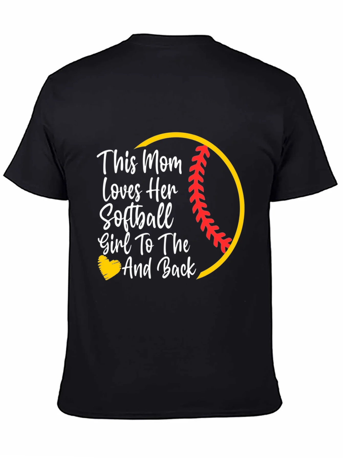 Softball Mom T-Shirt -  Love You To The Moon And Back