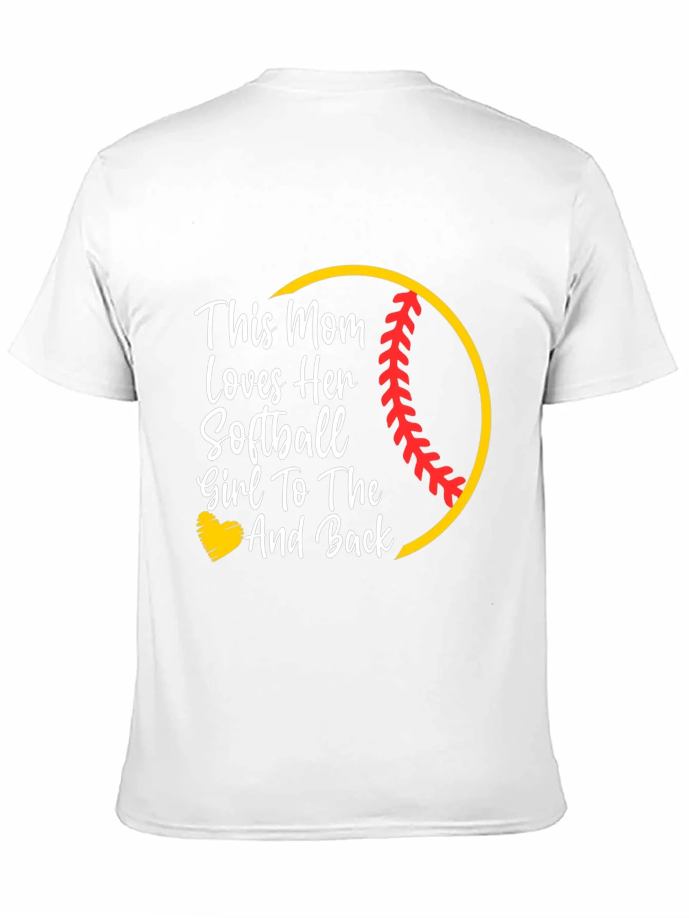 Softball Mom T-Shirt -  Love You To The Moon And Back