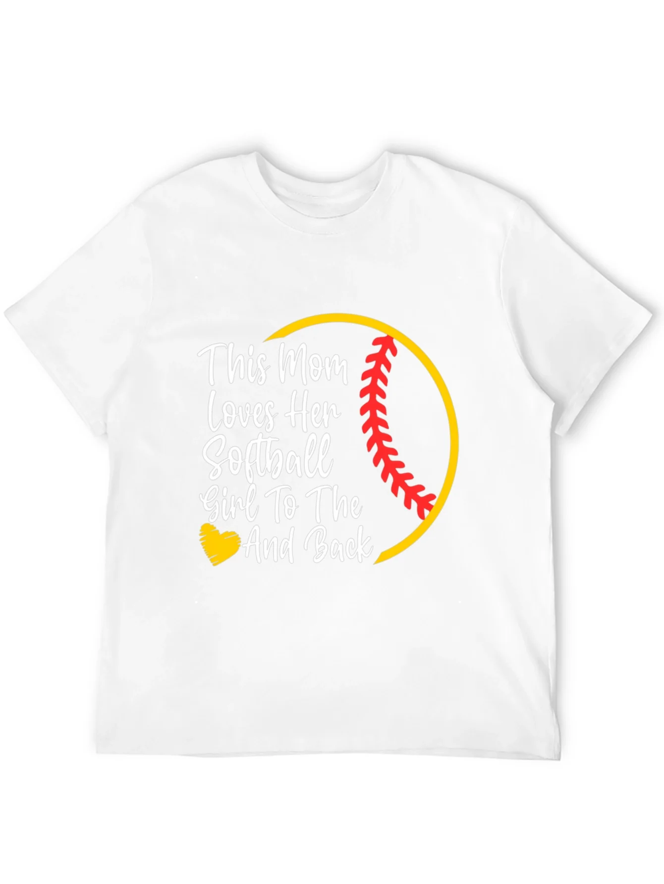 Softball Mom T-Shirt -  Love You To The Moon And Back