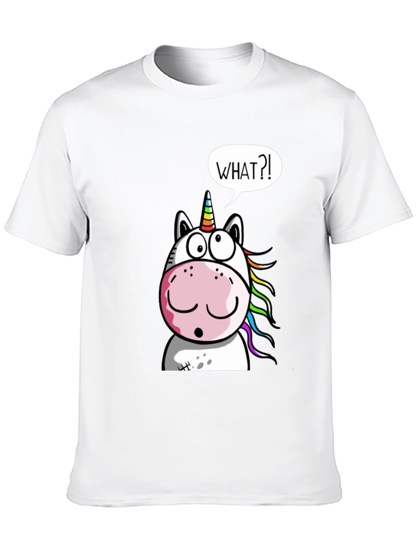 Unicorn What?! Graphic Print Black T-Shirt