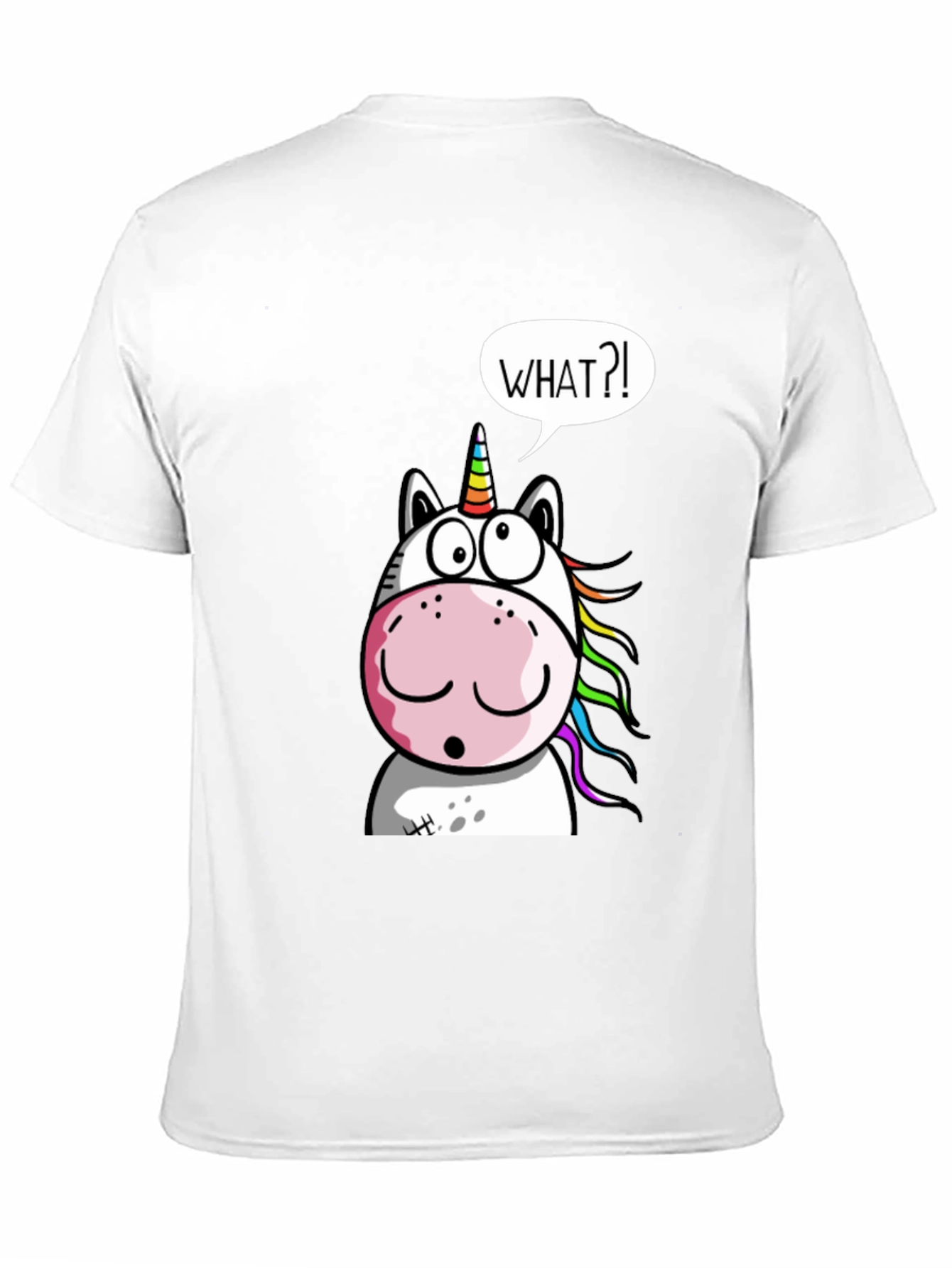 Unicorn What?! Graphic Print Black T-Shirt