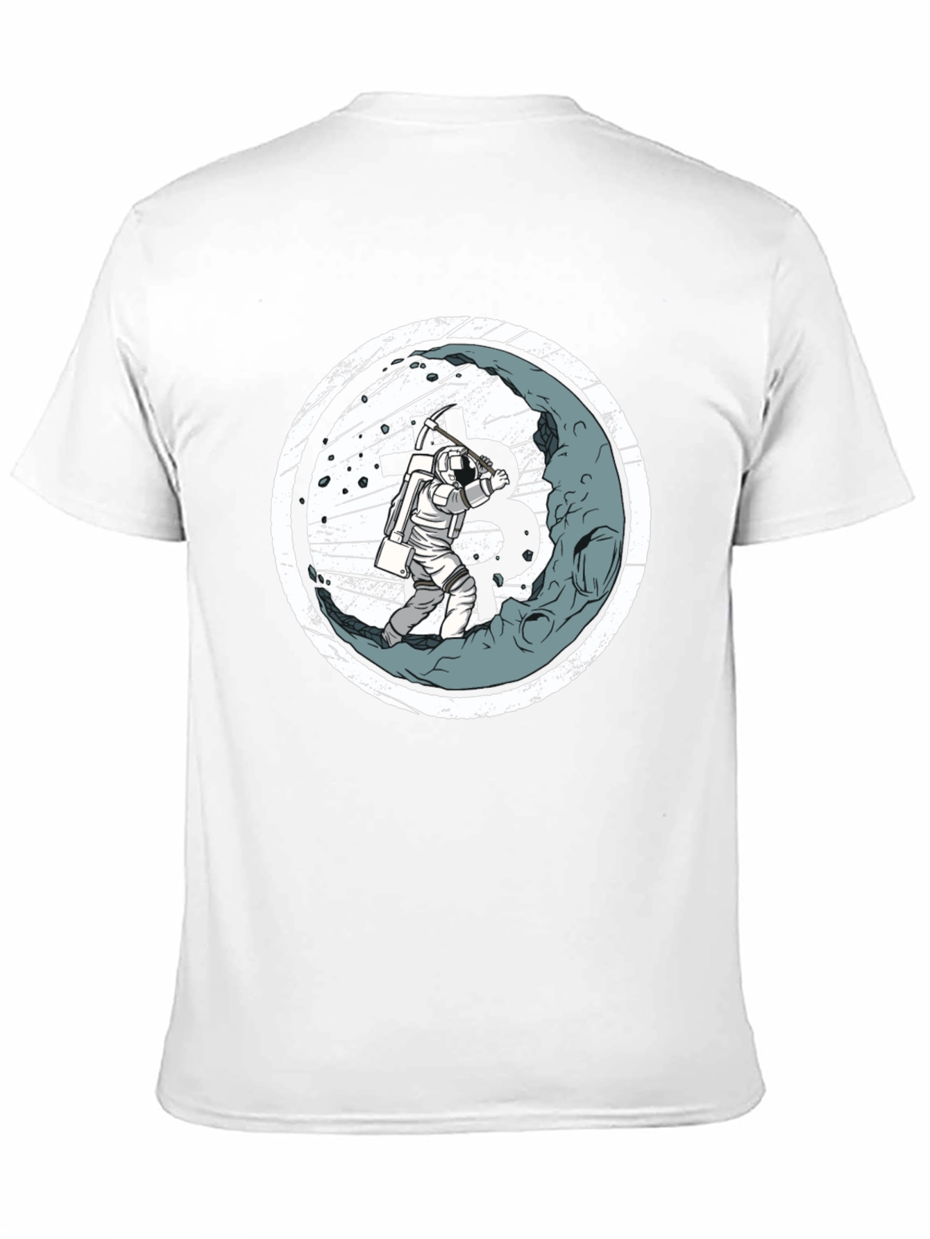 Astronaut Bitcoin Miner Graphic T-Shirt