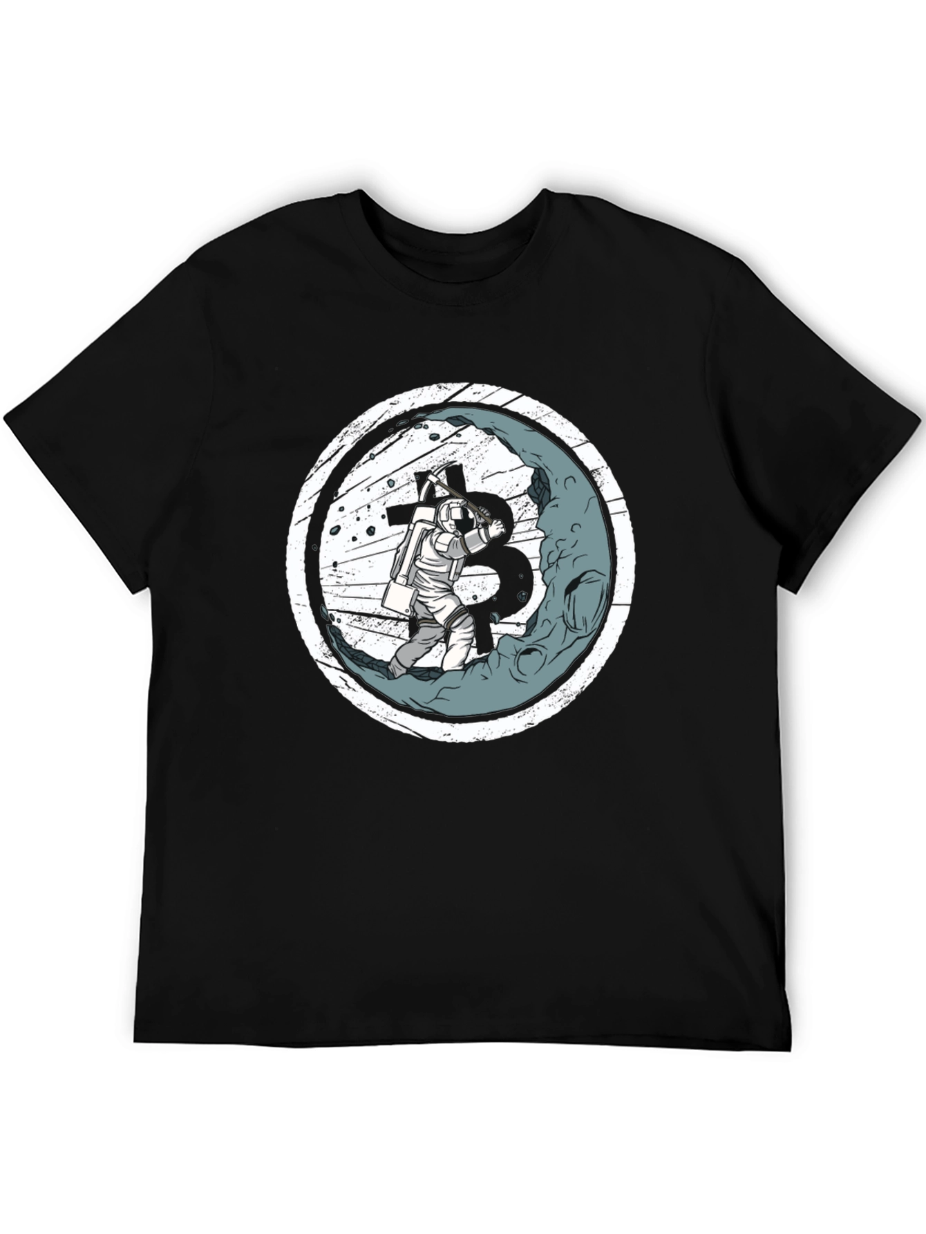 Astronaut Bitcoin Miner Graphic T-Shirt