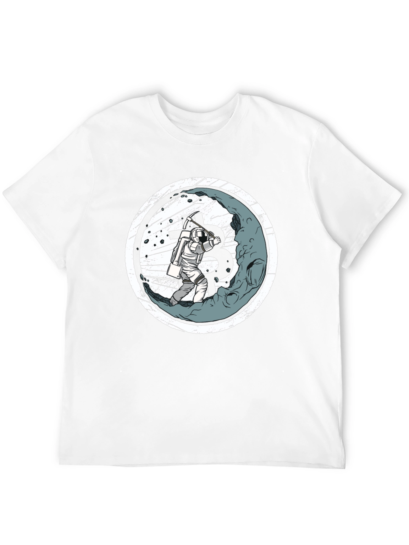 Astronaut Bitcoin Miner Graphic T-Shirt