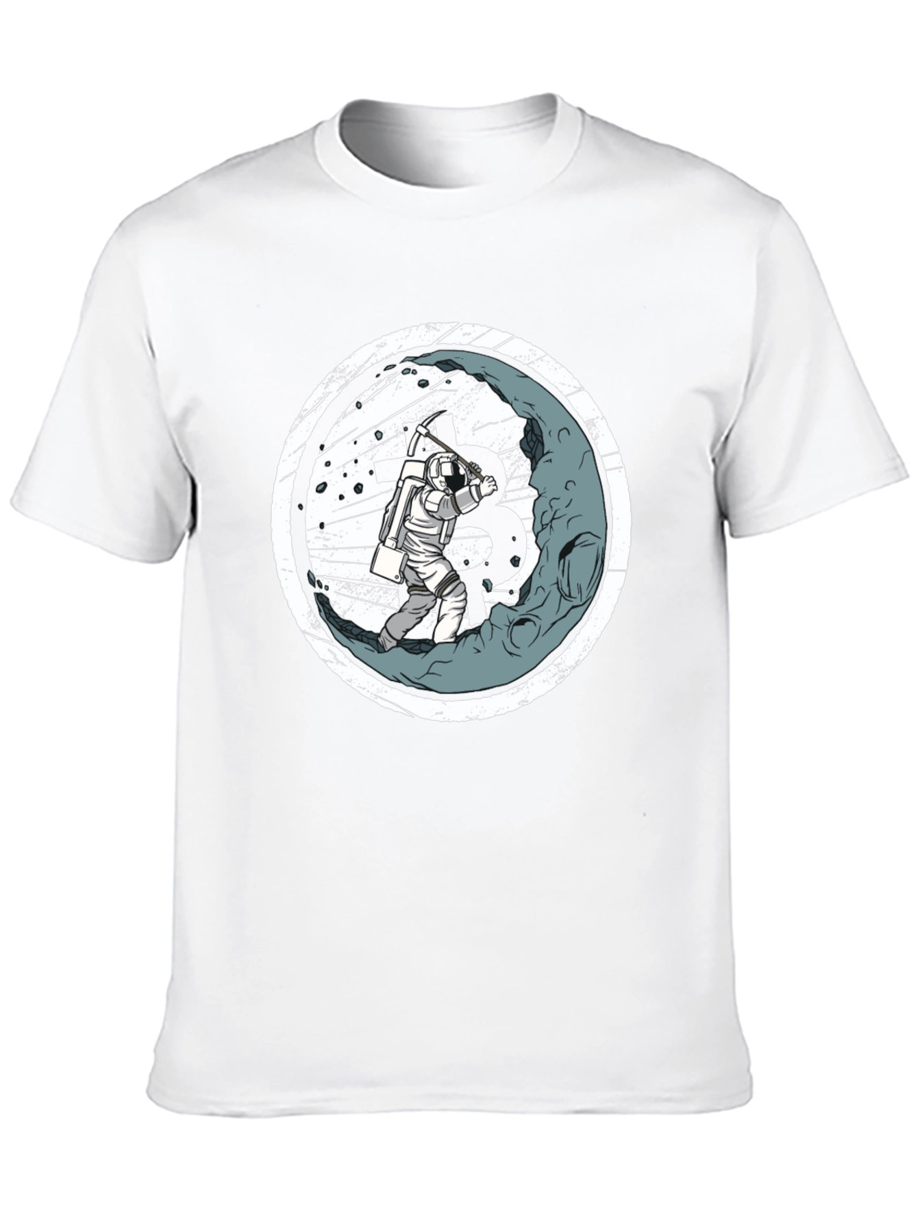 Astronaut Bitcoin Miner Graphic T-Shirt
