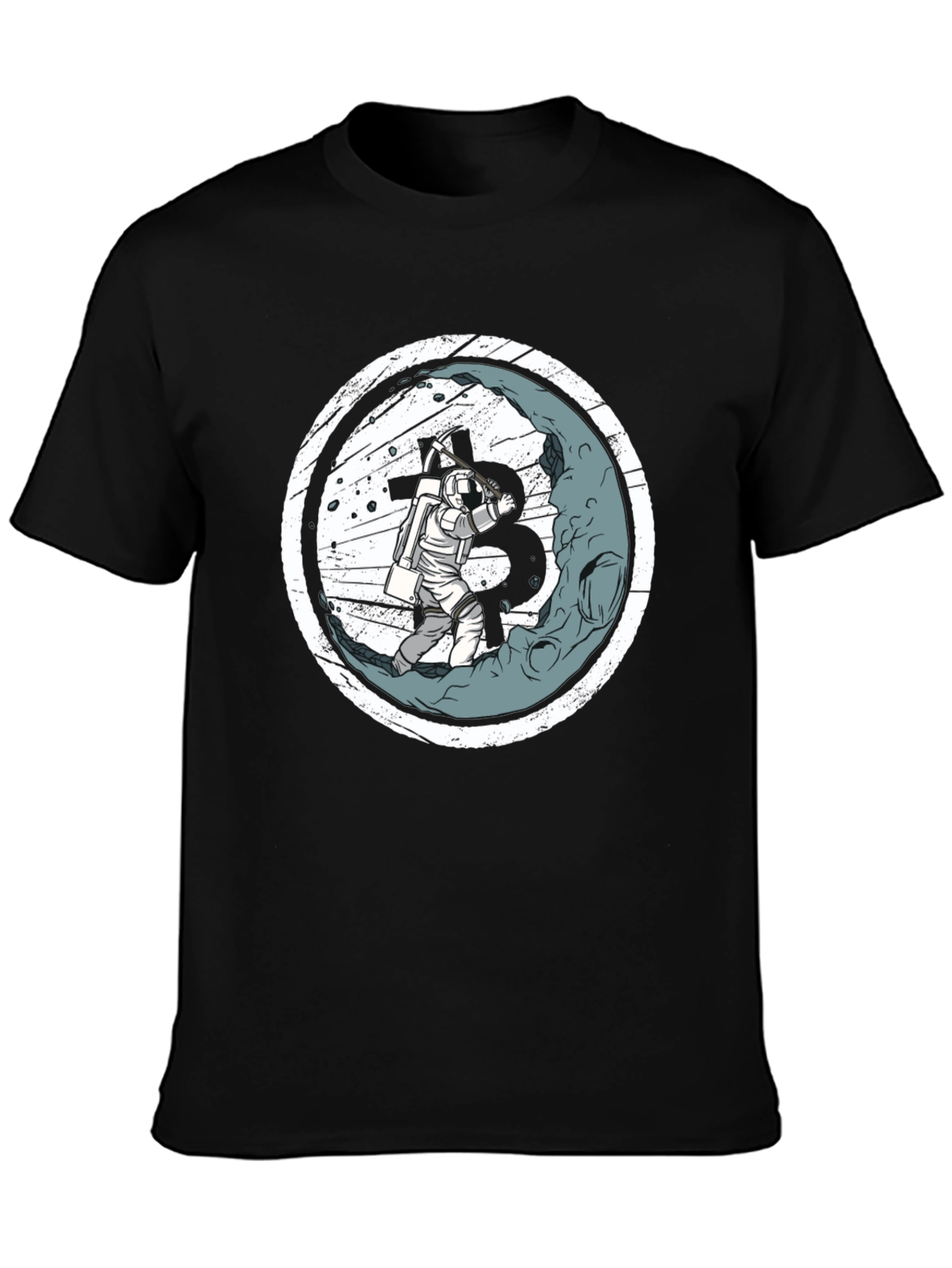 Astronaut Bitcoin Miner Graphic T-Shirt