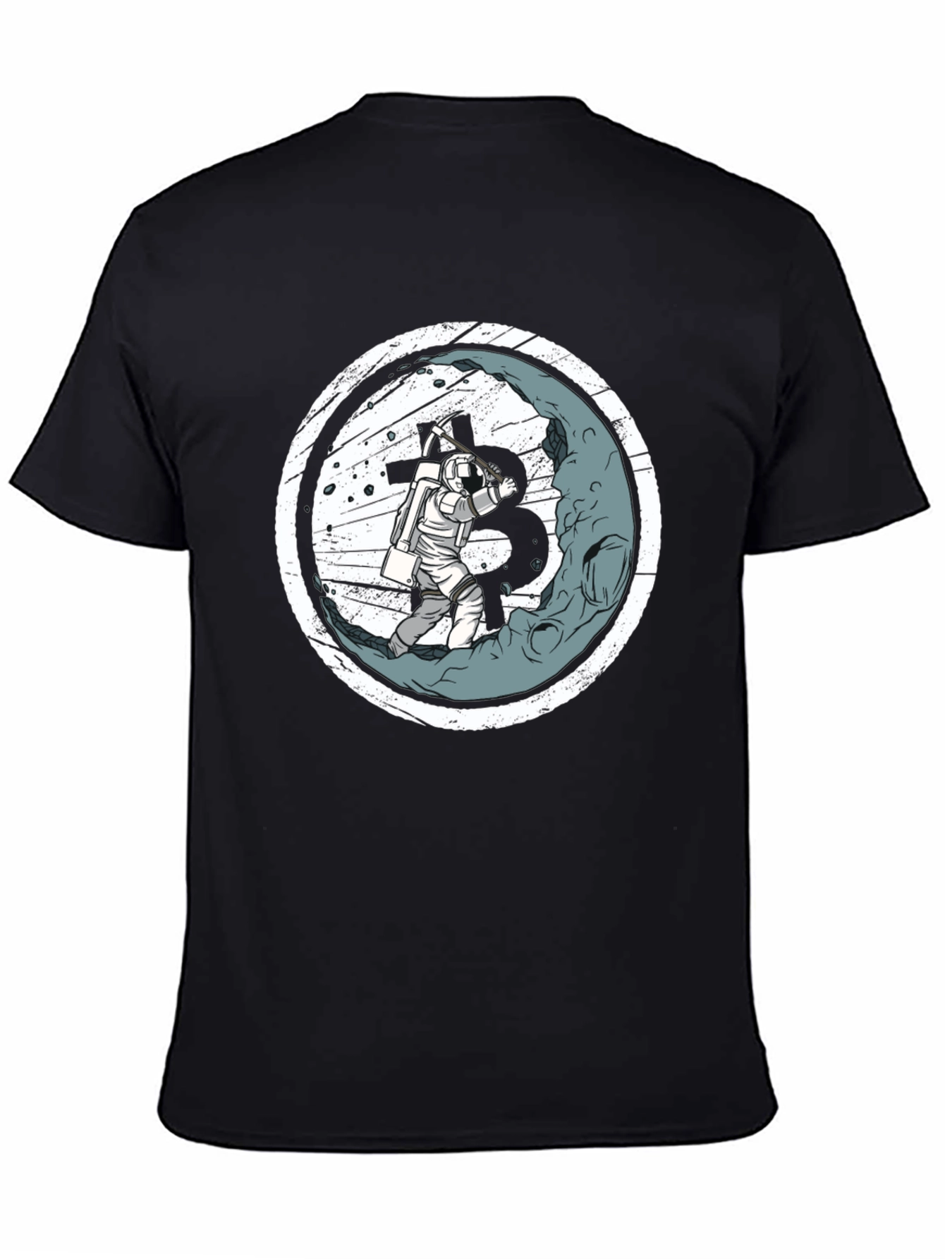 Astronaut Bitcoin Miner Graphic T-Shirt