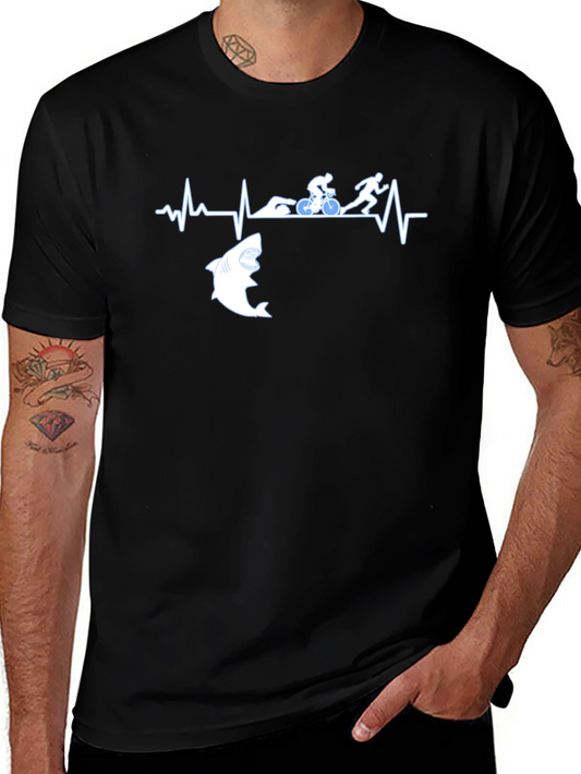 Triathlon Shark Heartbeat T-Shirt