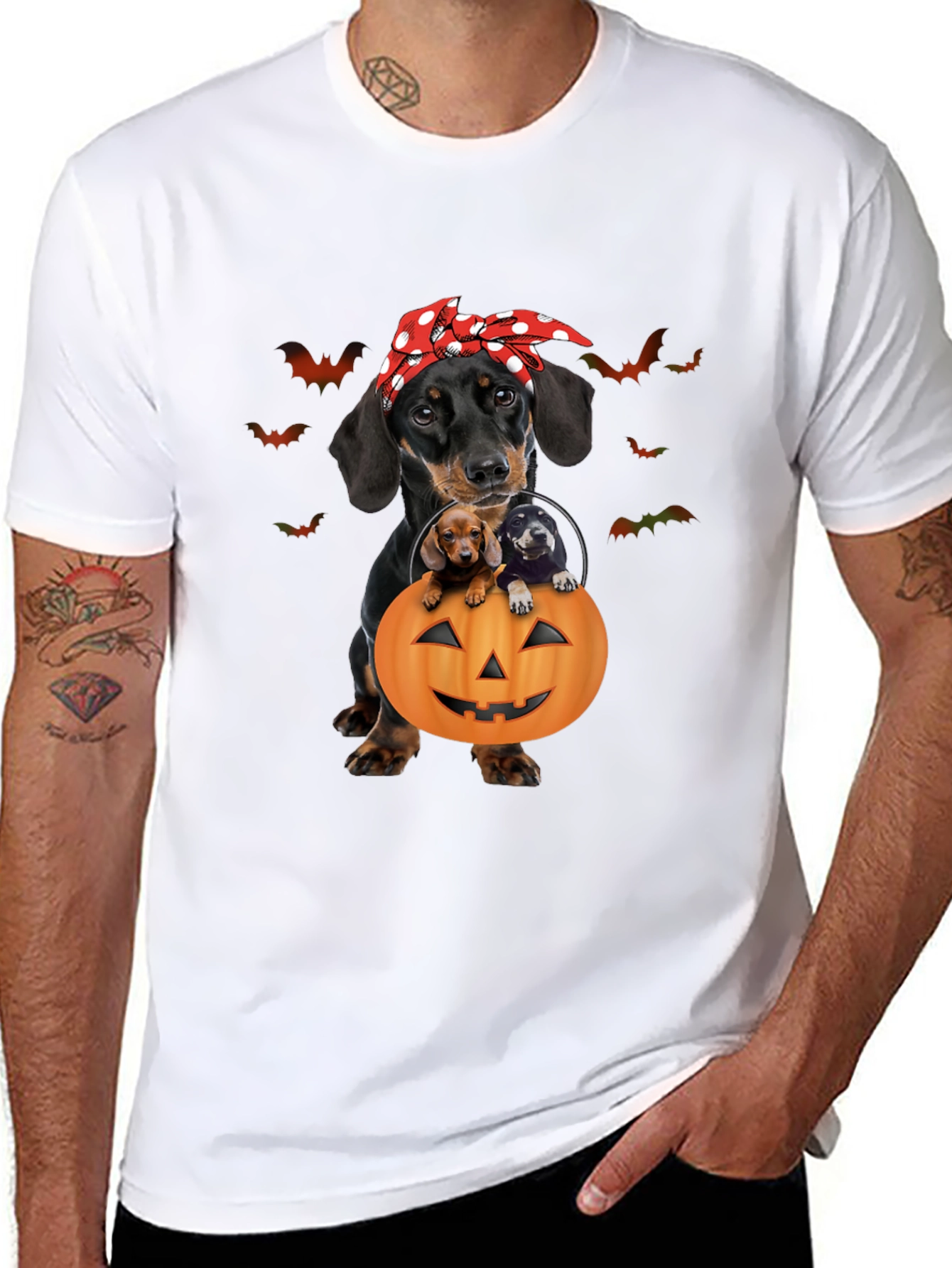 Halloween Dachshund Pumpkin T-Shirt