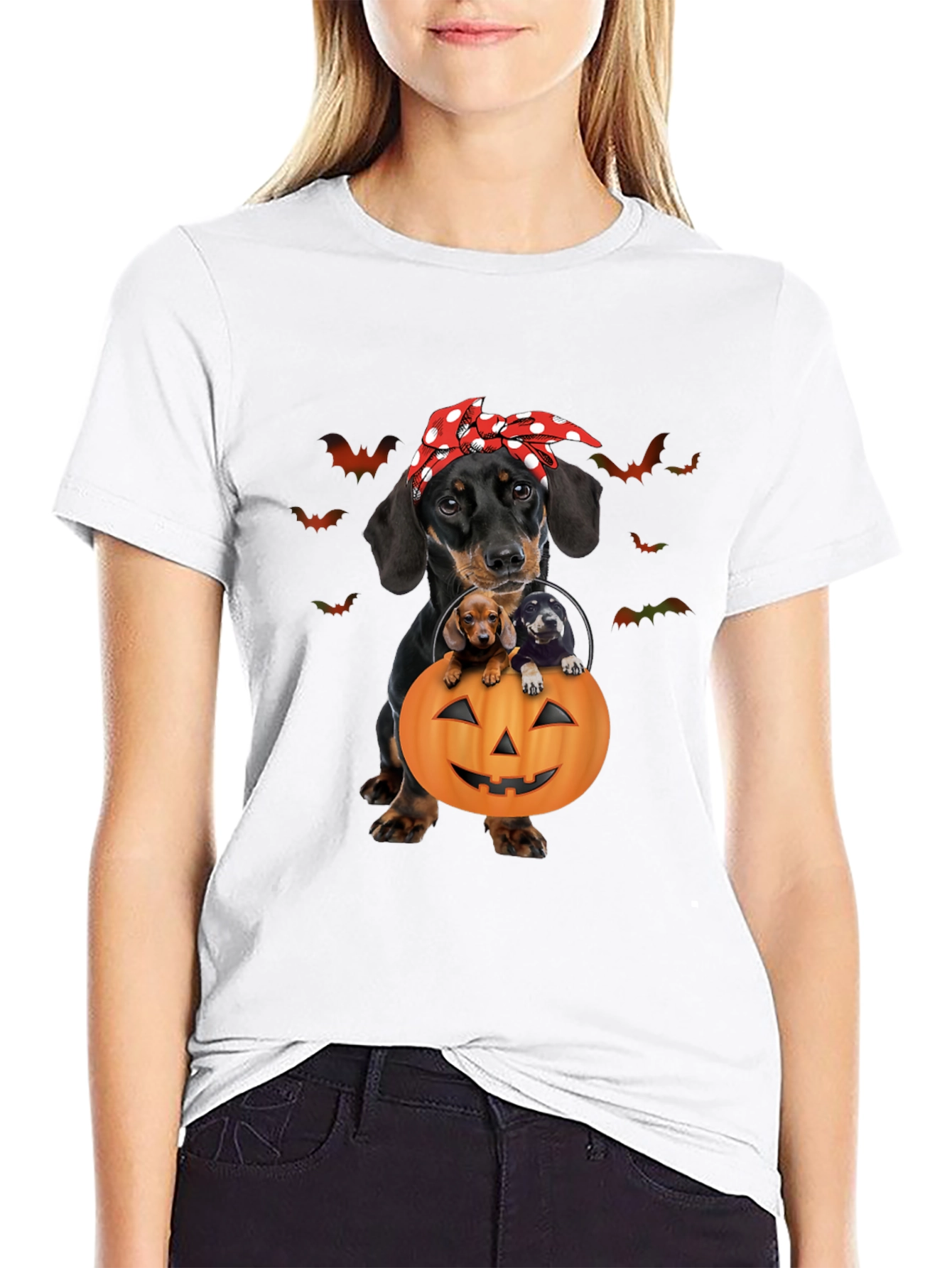 Halloween Dachshund Pumpkin T-Shirt