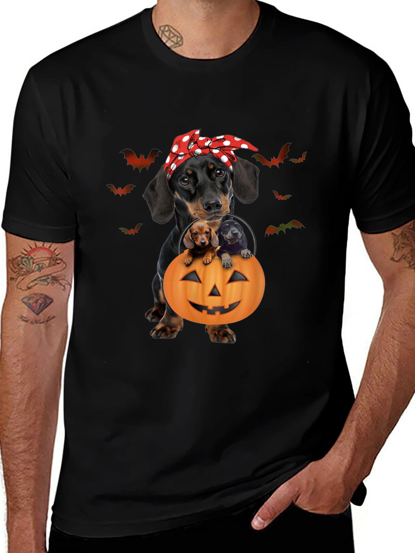 Halloween Dachshund Pumpkin T-Shirt