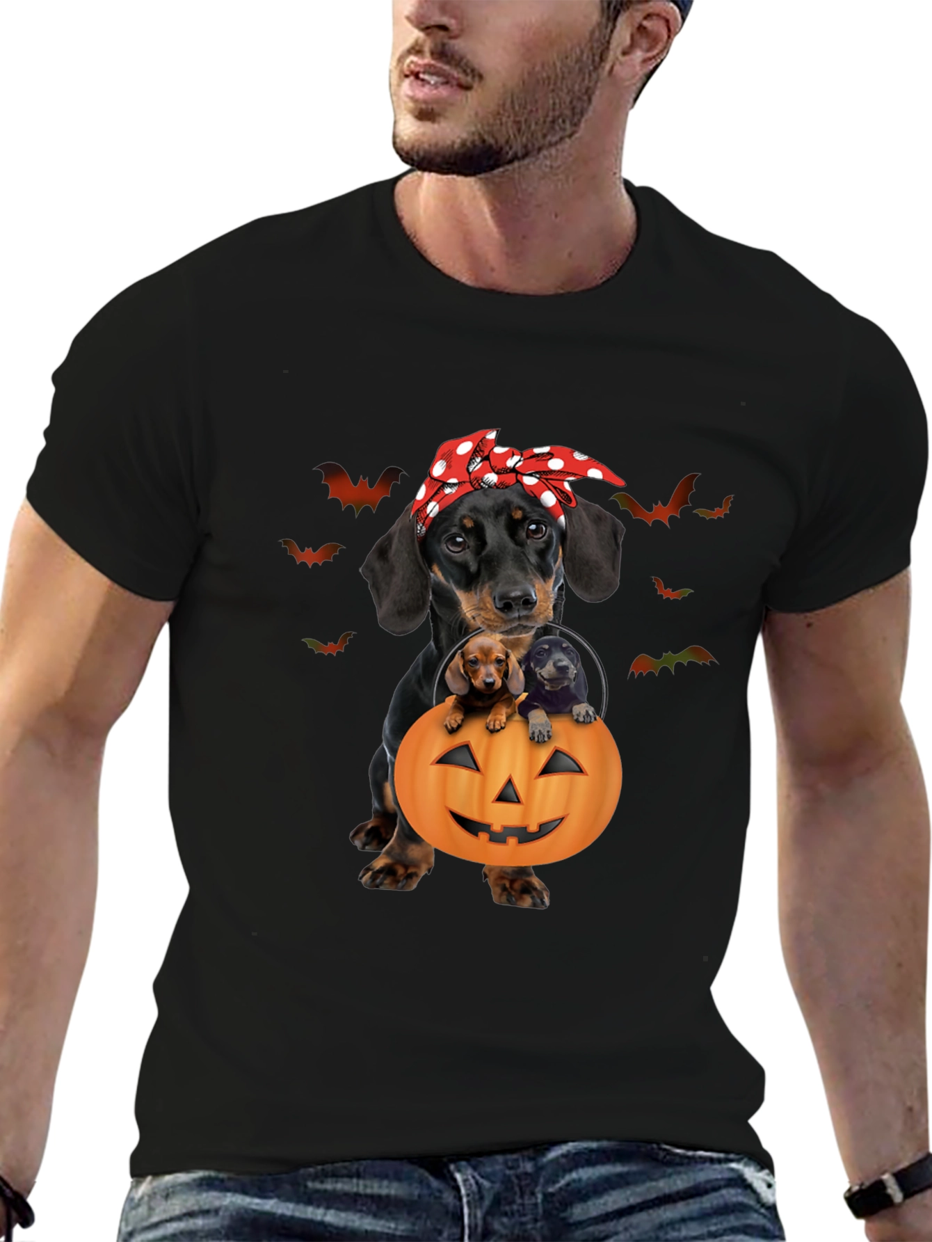 Halloween Dachshund Pumpkin T-Shirt