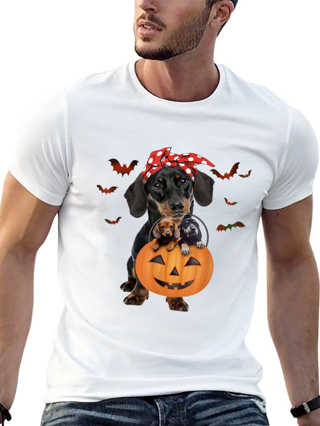 Halloween Dachshund Pumpkin T-Shirt