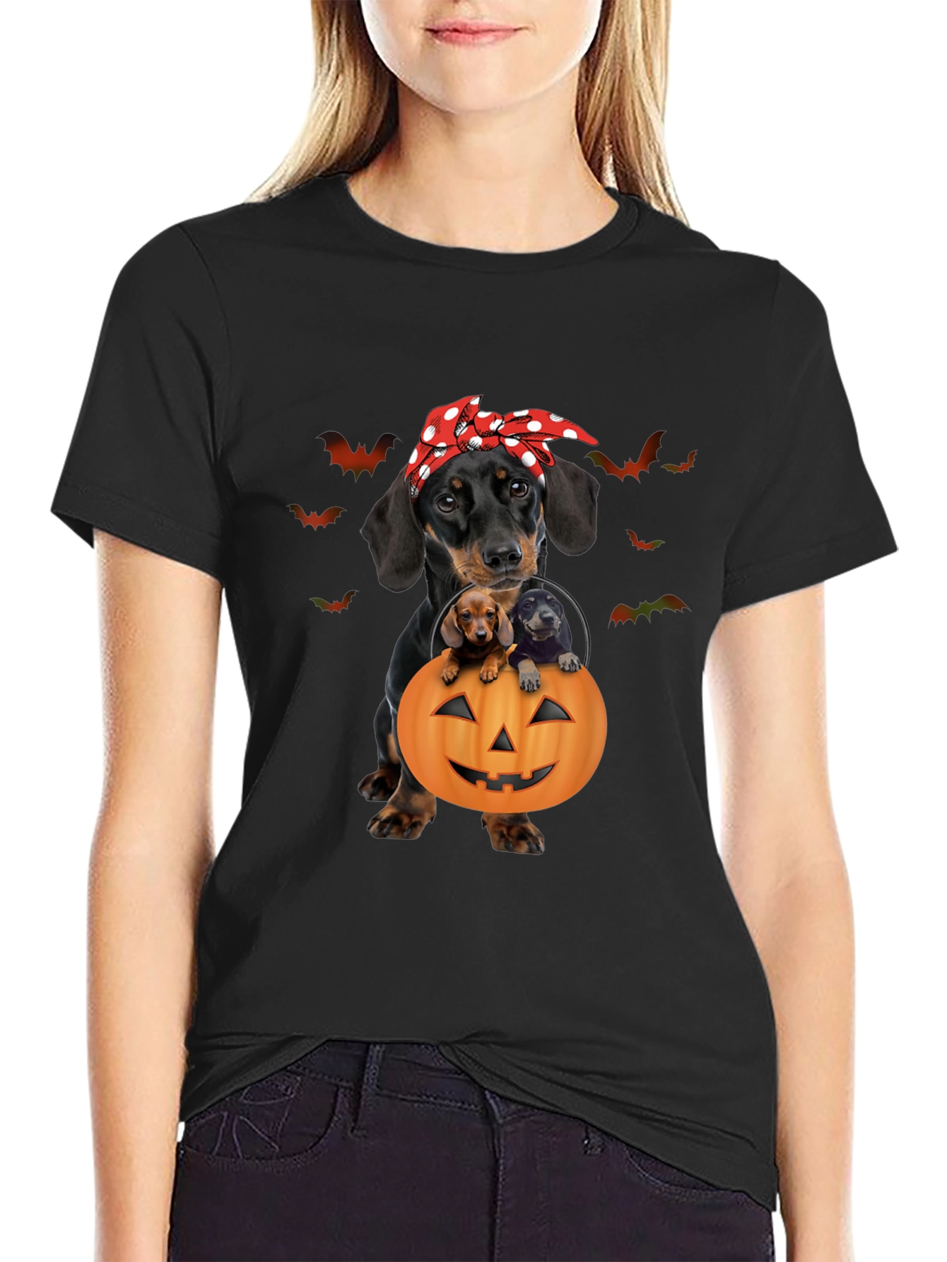 Halloween Dachshund Pumpkin T-Shirt