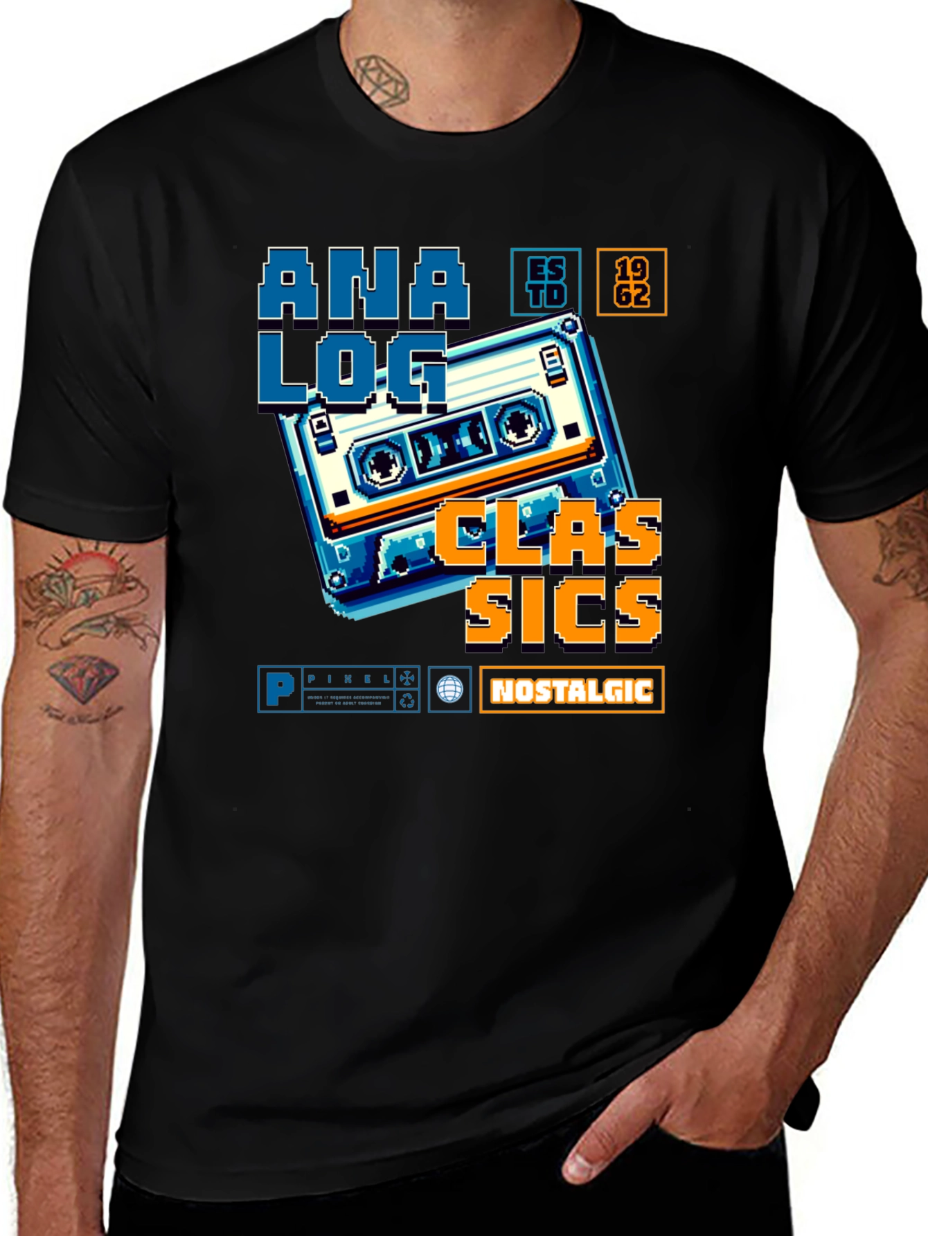 Retro Analog Cassette Graphic Tee