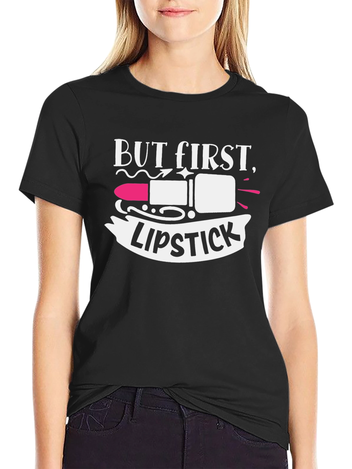 But First Lipstick Graphic Tee