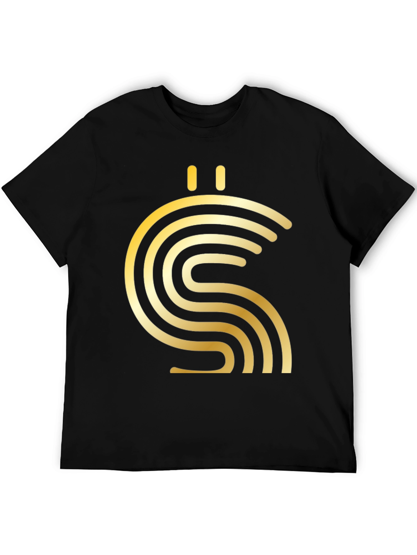 Abstract Gold Symbol Black T-Shirt