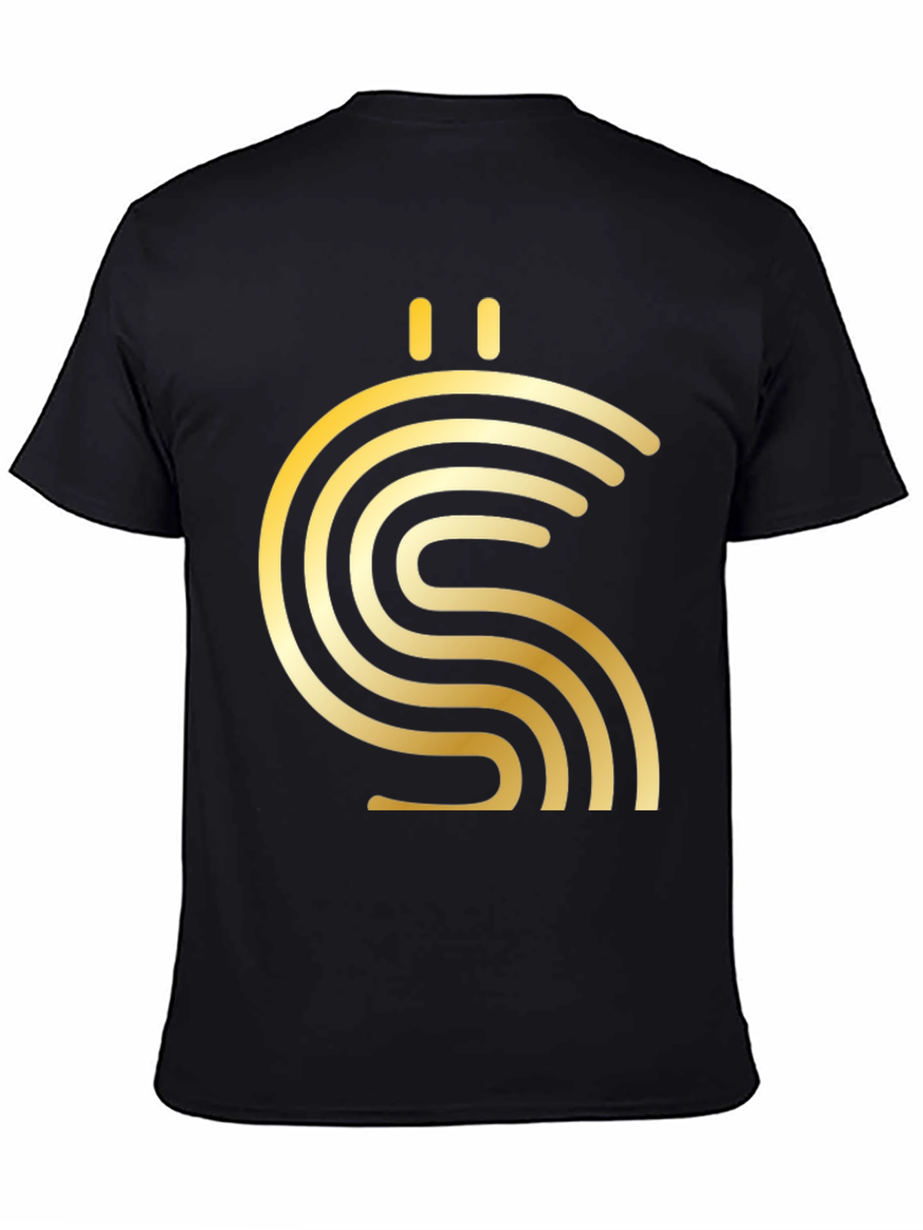 Abstract Gold Symbol Black T-Shirt
