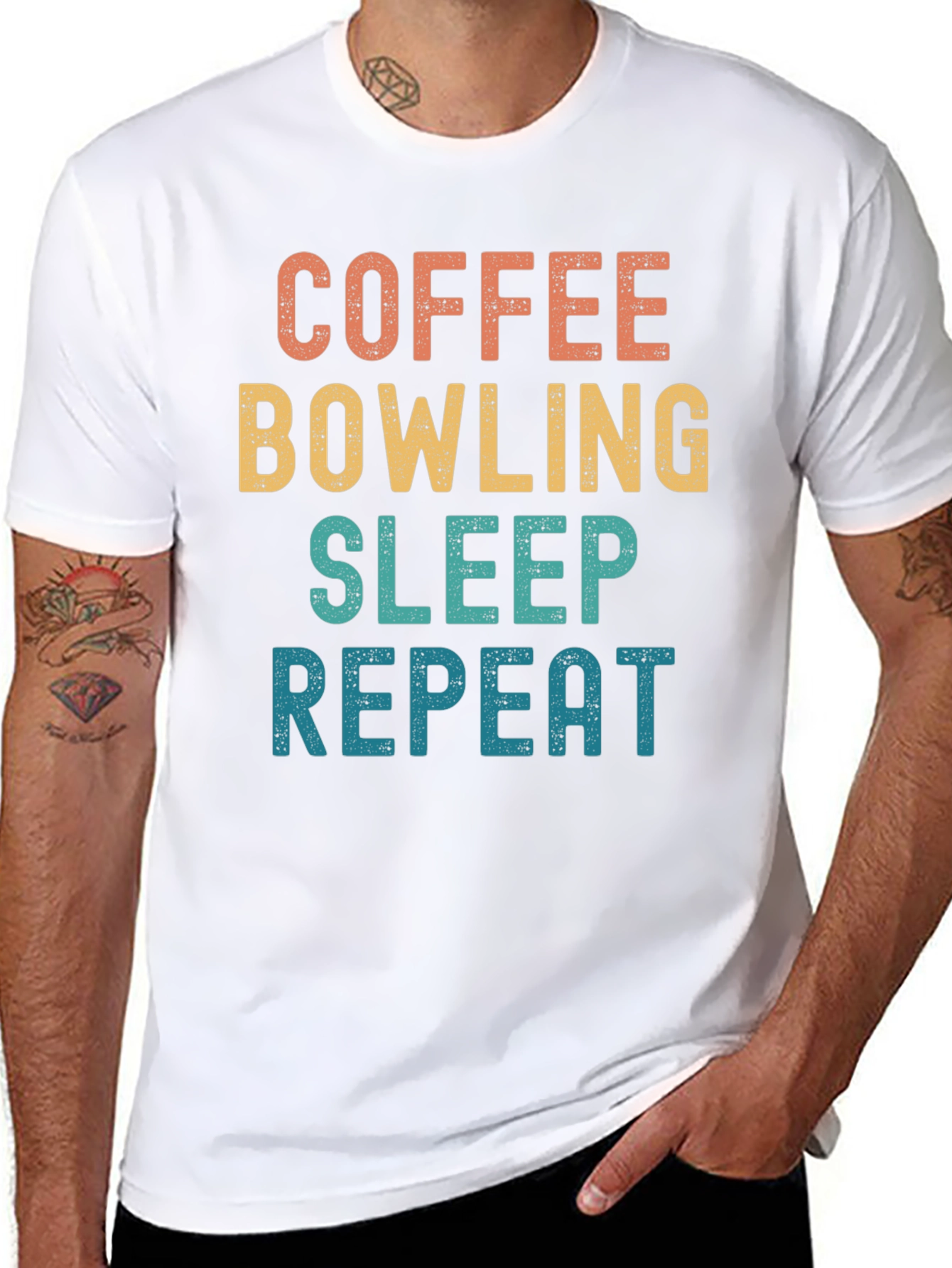 Coffee Bowling Sleep Repeat T-Shirt