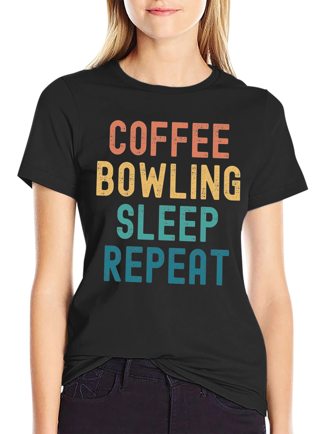 Coffee Bowling Sleep Repeat T-Shirt