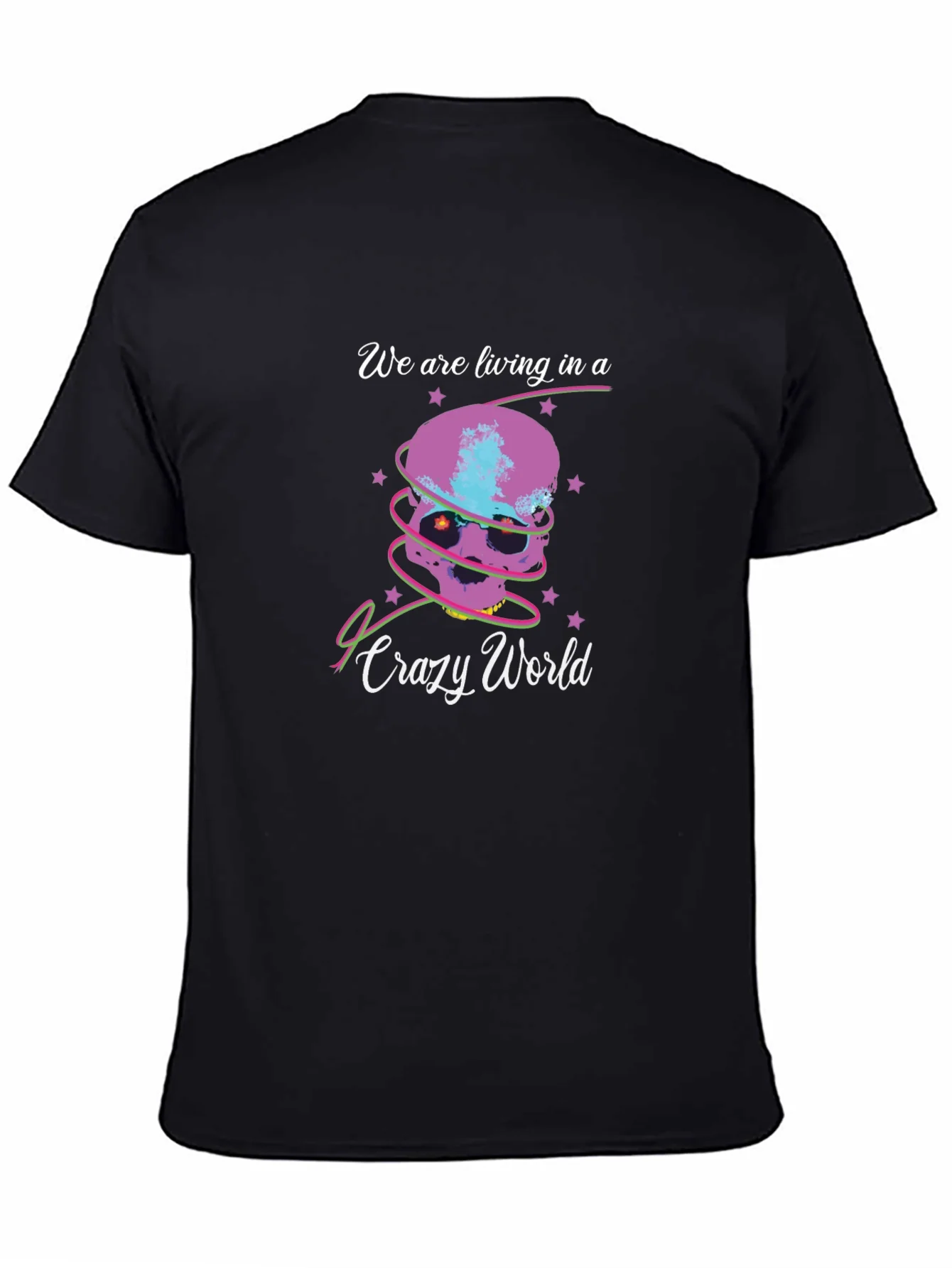 Crazy World Skull Graphic Tee