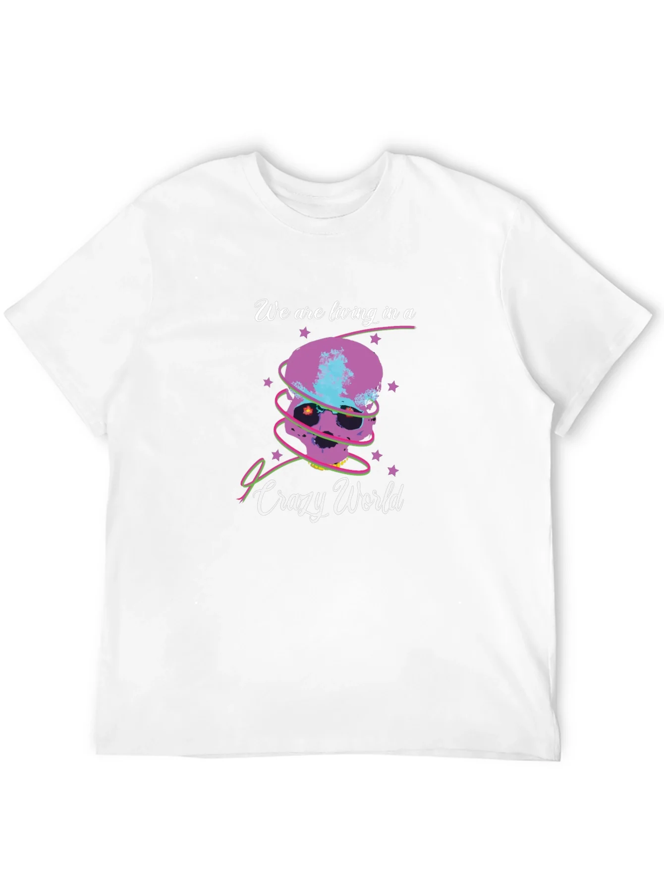 Crazy World Skull Graphic Tee