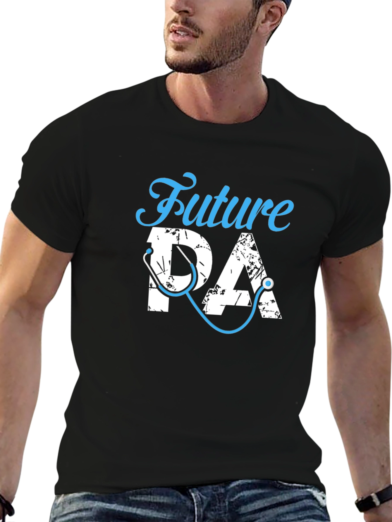 Future PA Stethoscope Black T-Shirt