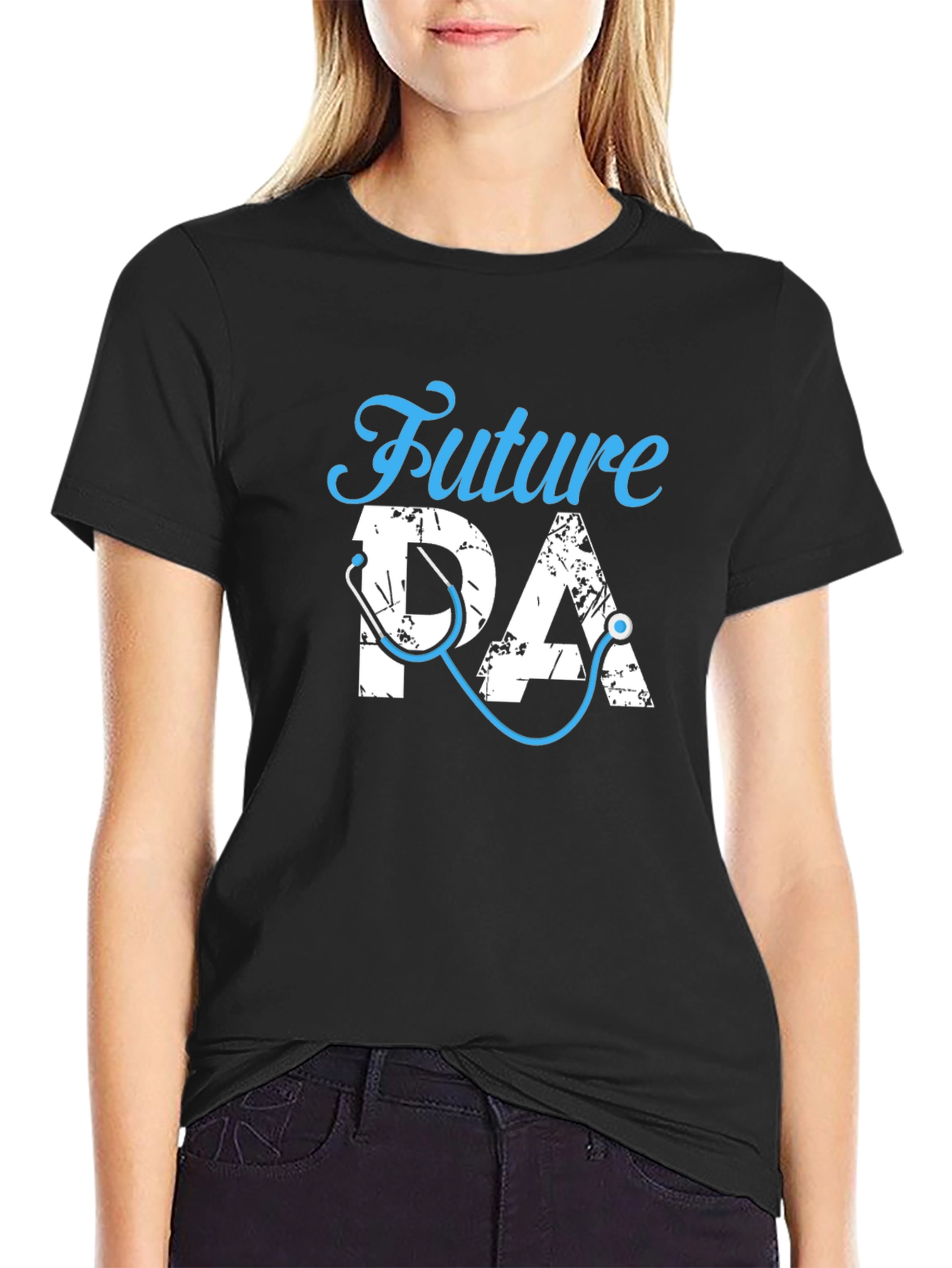 Future PA Stethoscope Black T-Shirt