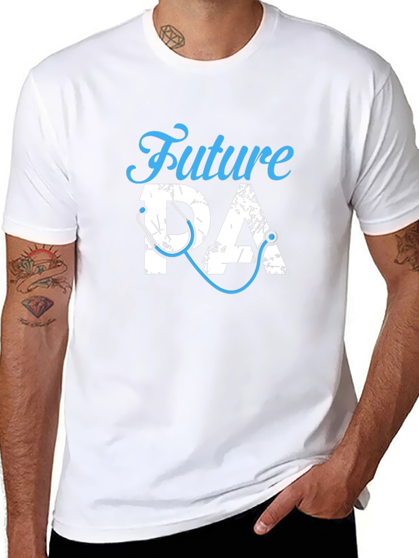 Future PA Stethoscope Black T-Shirt