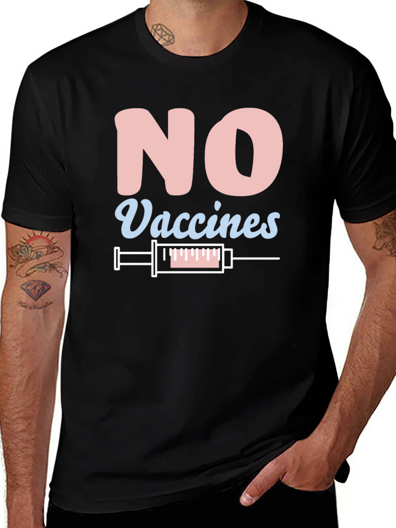 No Vaccines Graphic T-Shirt