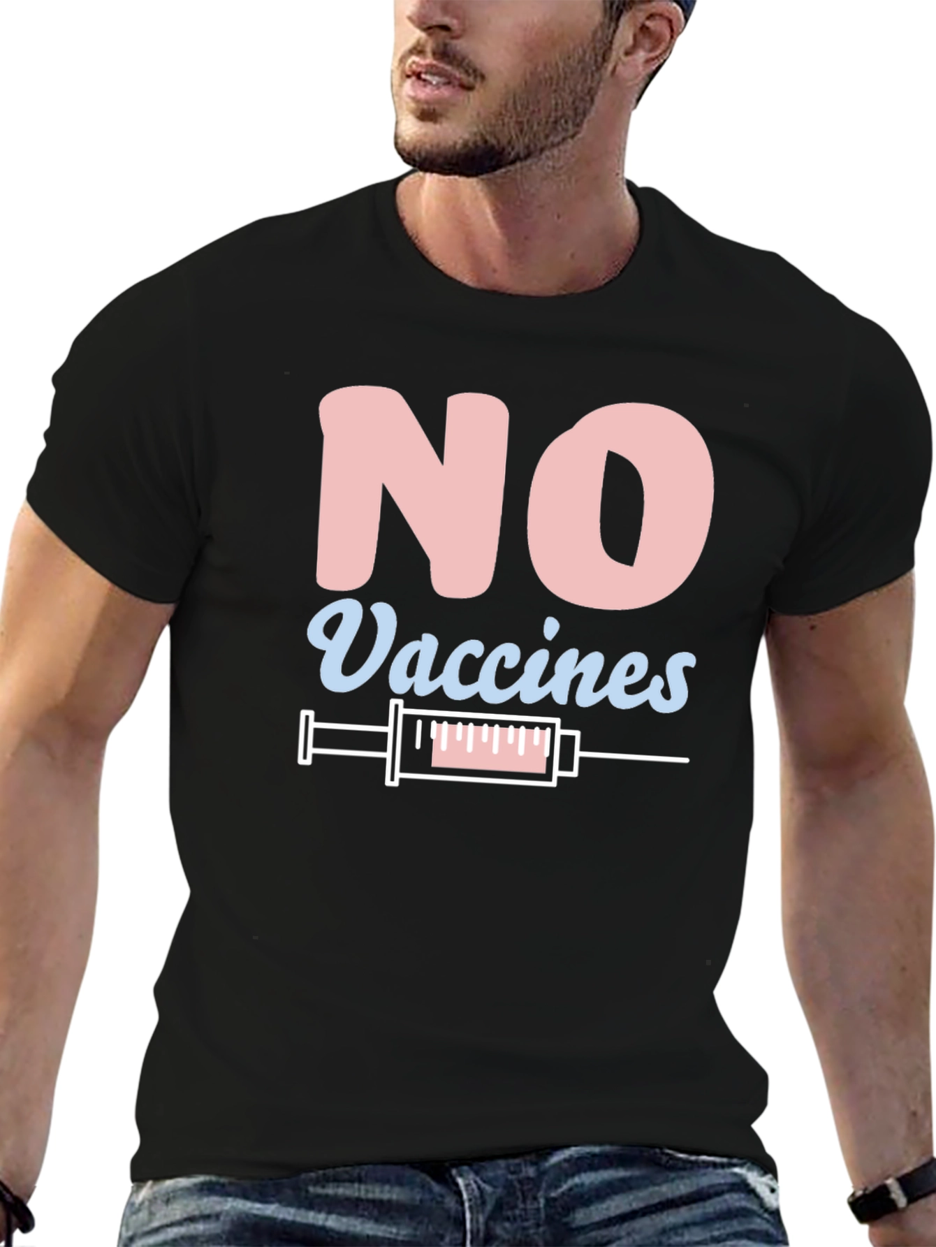 No Vaccines Graphic T-Shirt