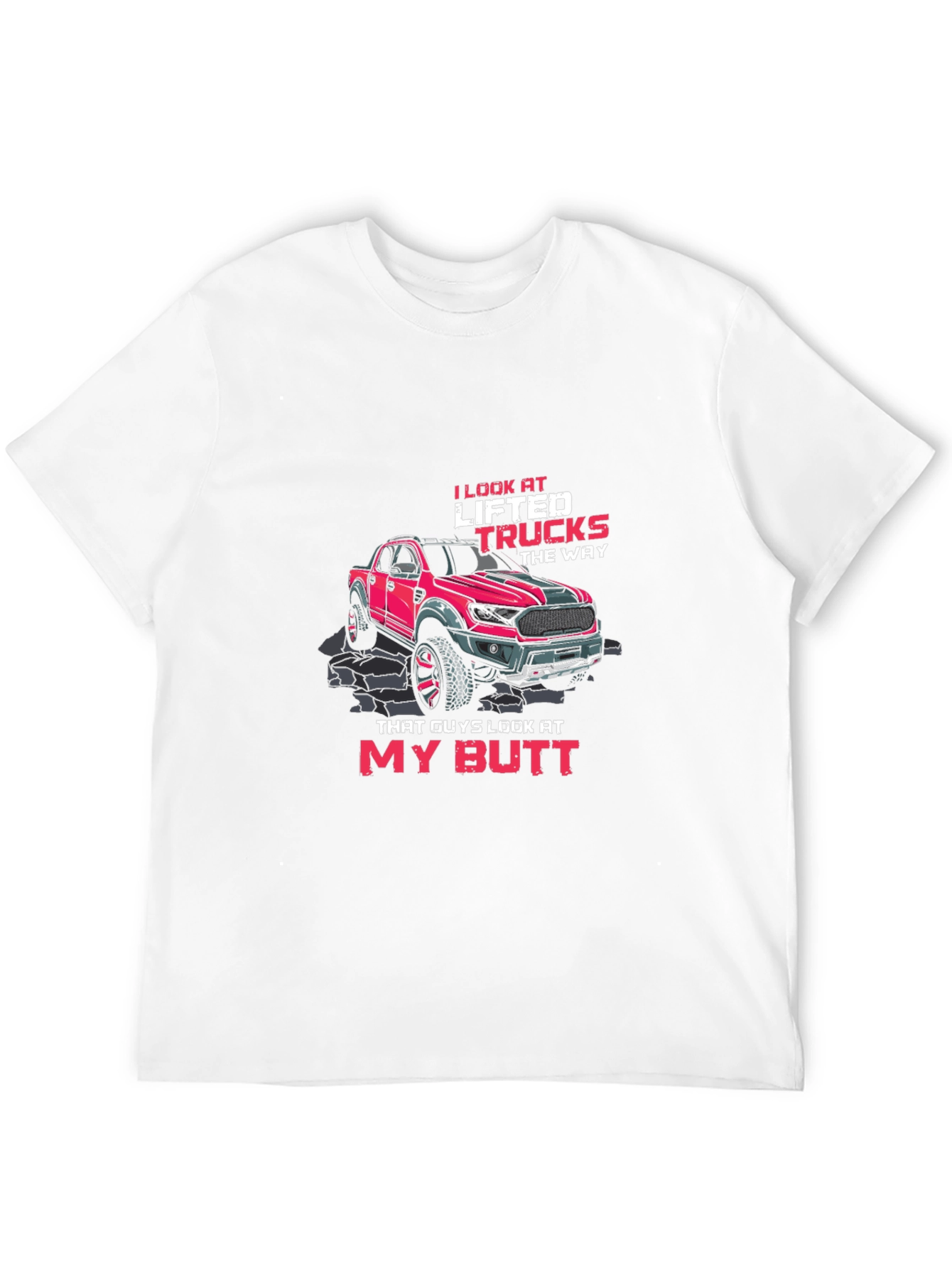 Lifted Trucks Graphic T-Shirt - Humorous Design