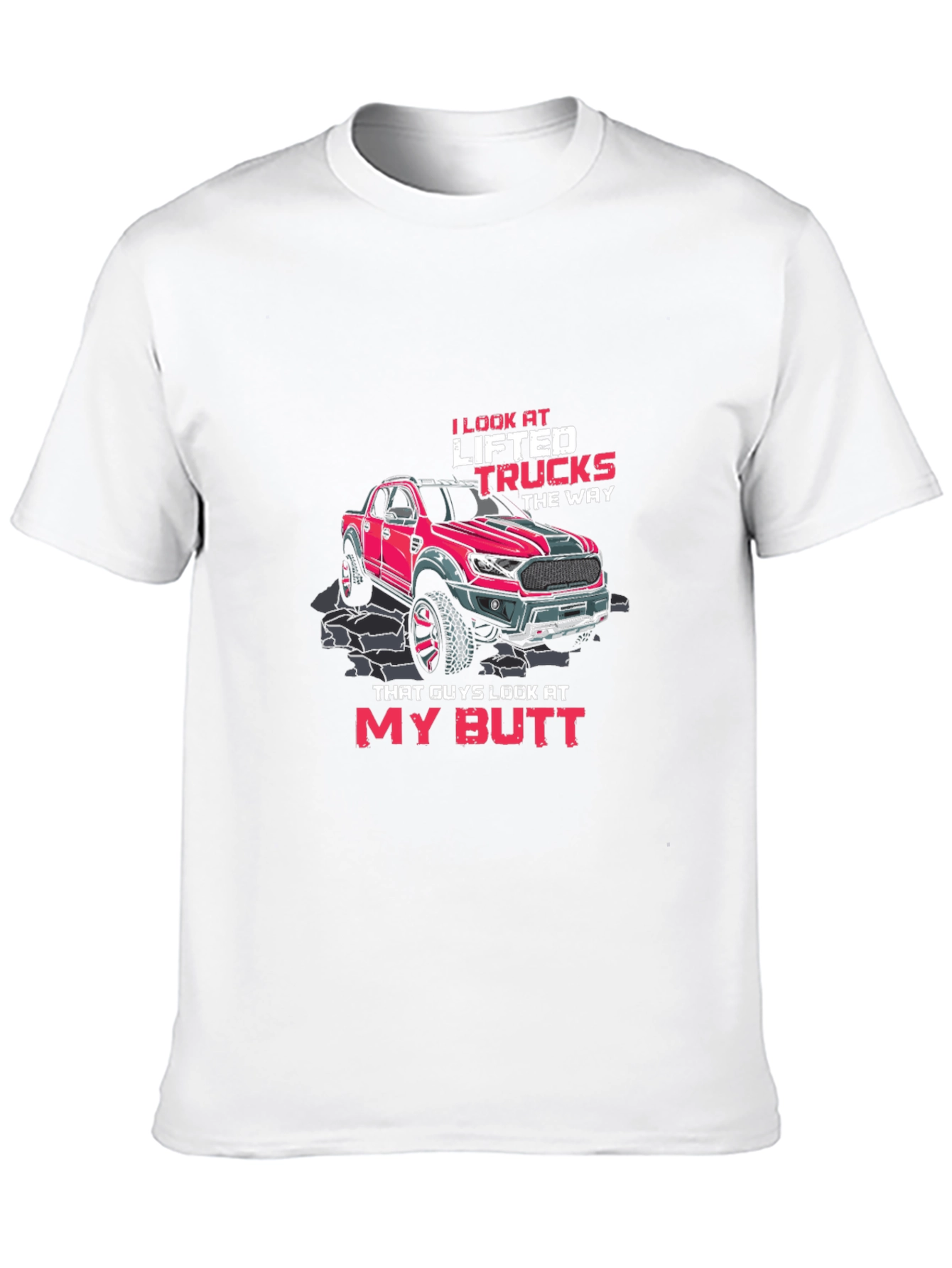 Lifted Trucks Graphic T-Shirt - Humorous Design