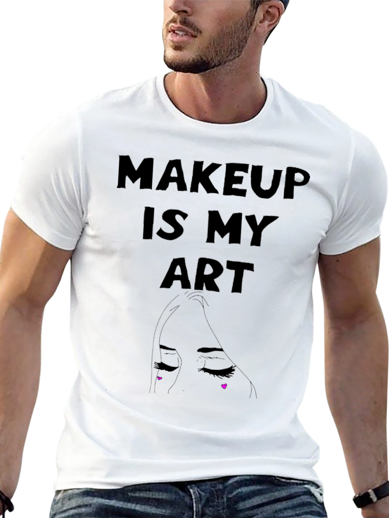 Makeup Is My Art Graphic Tee - Stylish Expression