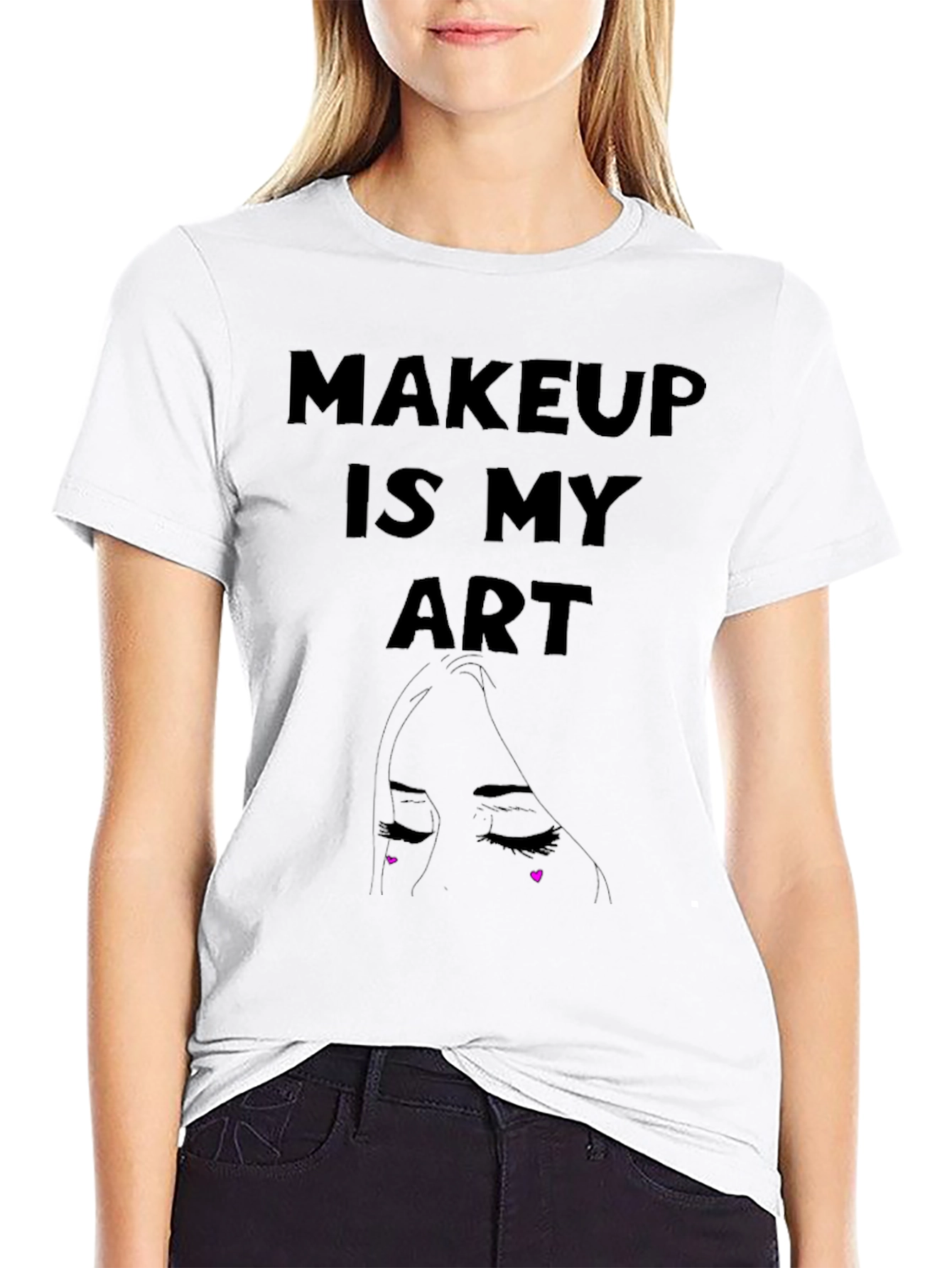 Makeup Is My Art Graphic Tee - Stylish Expression