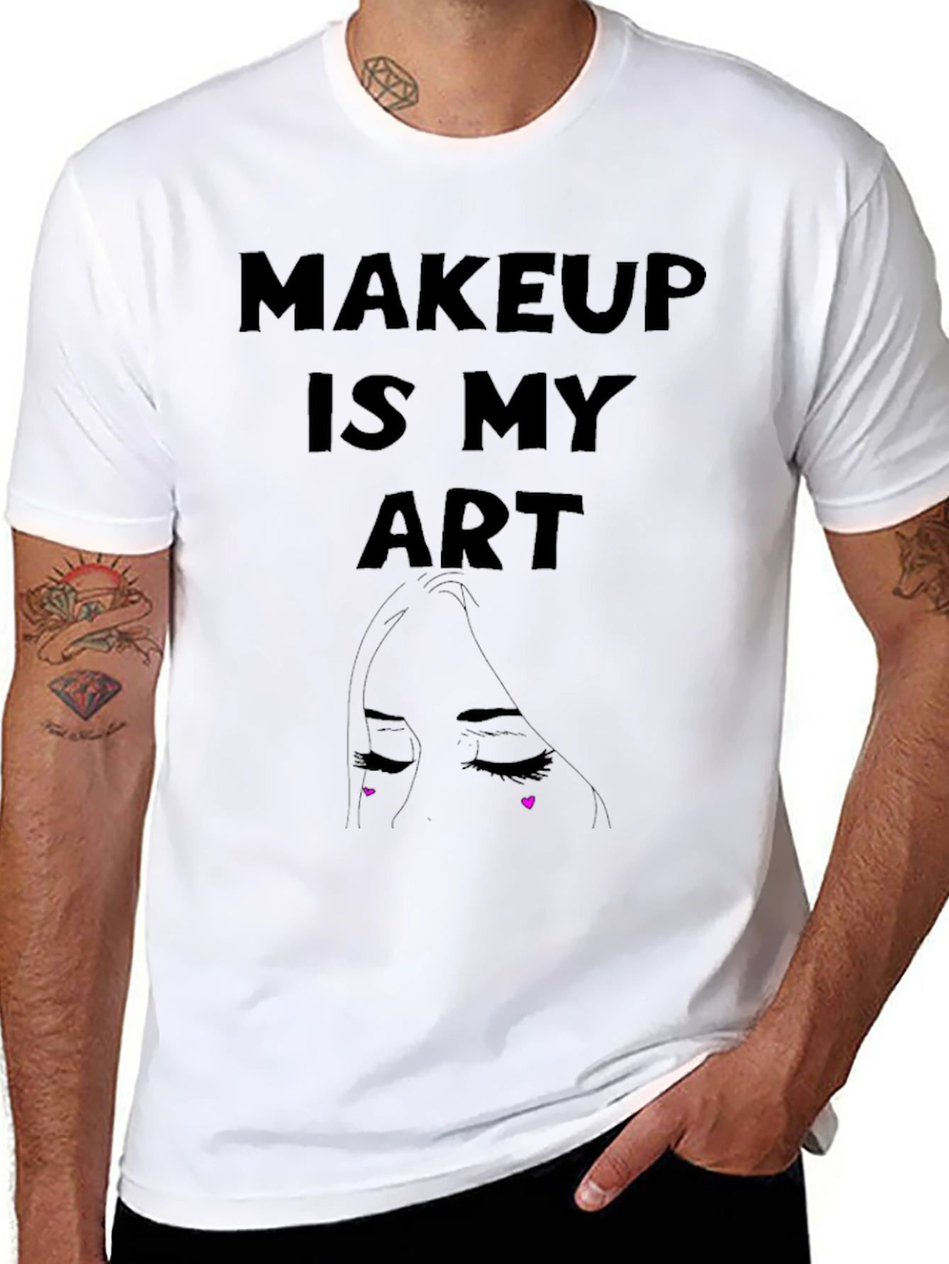Makeup Is My Art Graphic Tee - Stylish Expression