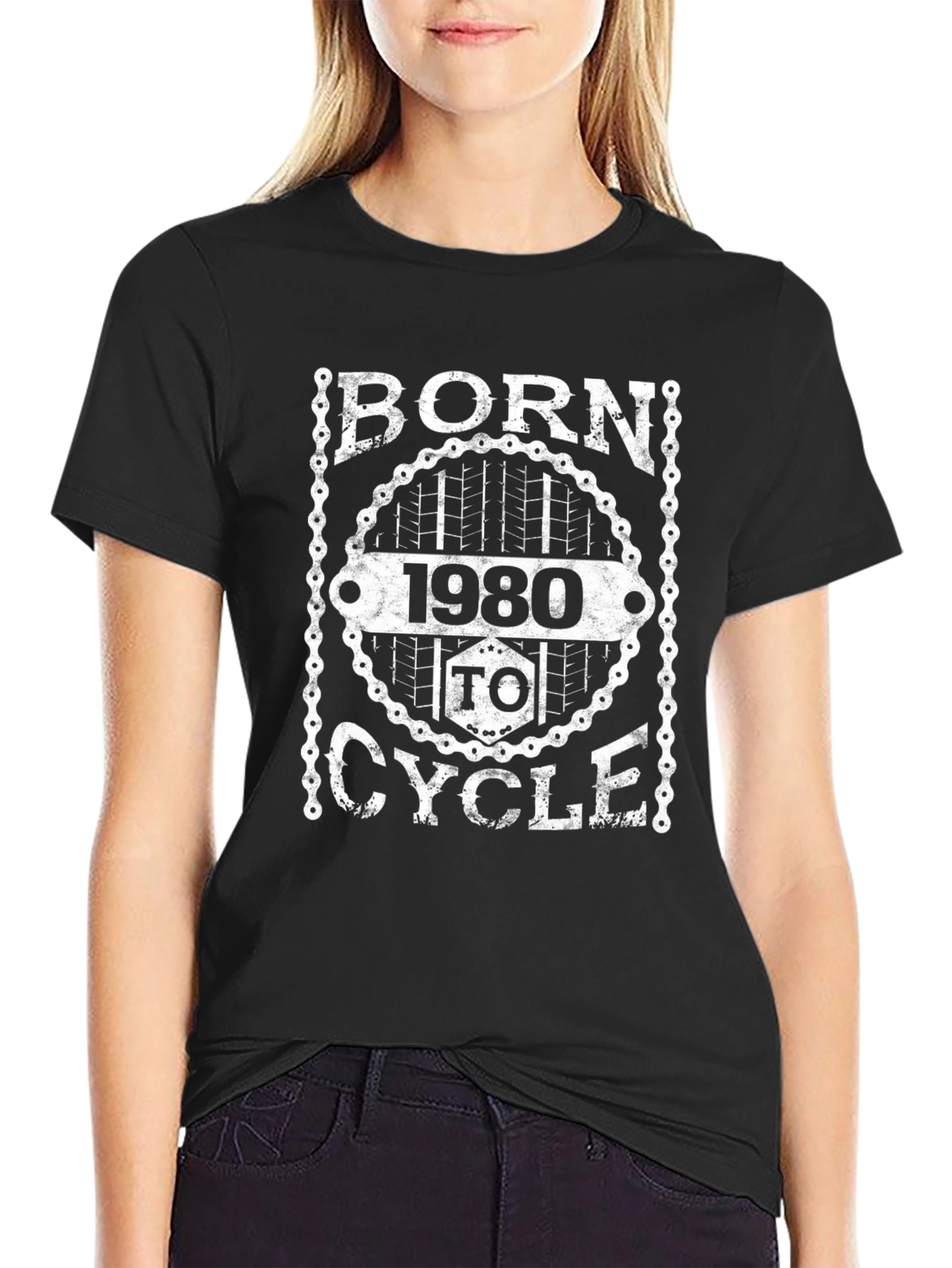 Born 1980 to Cycle T-Shirt Black