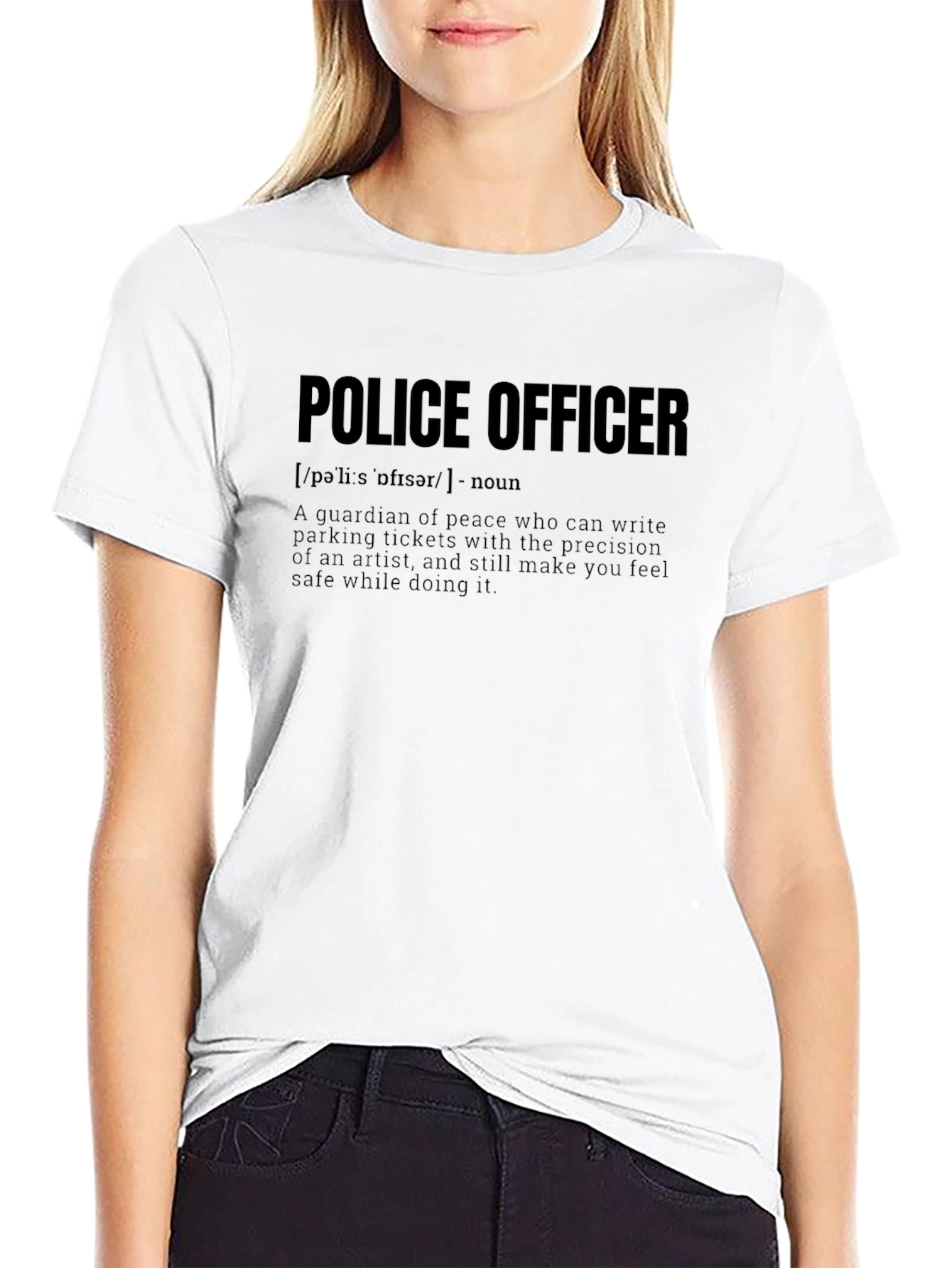 Police Officer Definition T-Shirt - Black