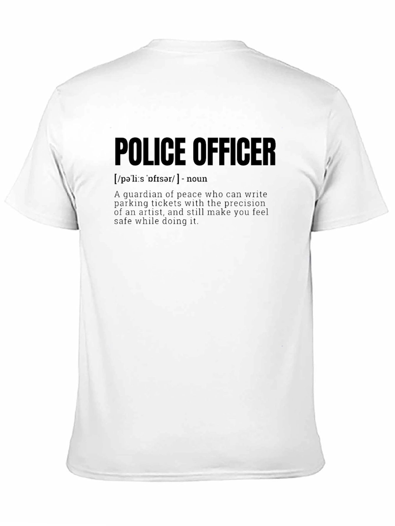 Police Officer Definition T-Shirt - Black