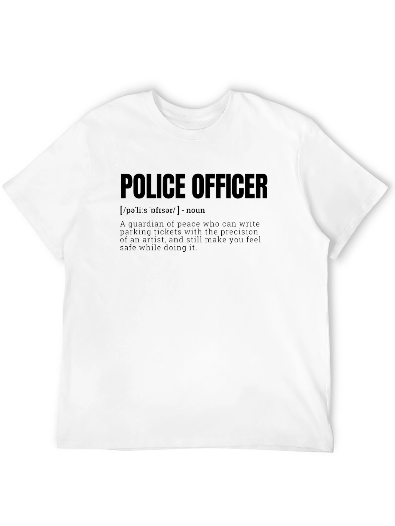 Police Officer Definition T-Shirt - Black