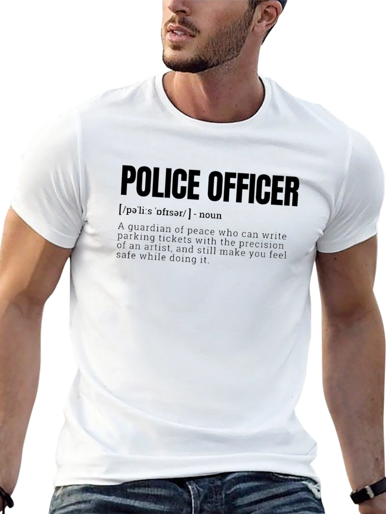Police Officer Definition T-Shirt - Black