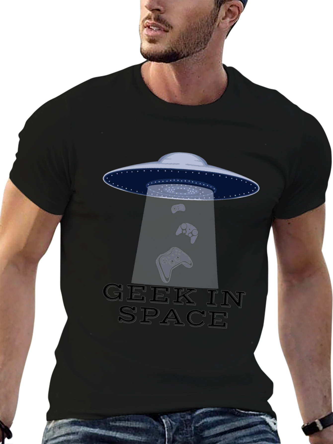 Geek in Space UFO Abduction T-Shirt