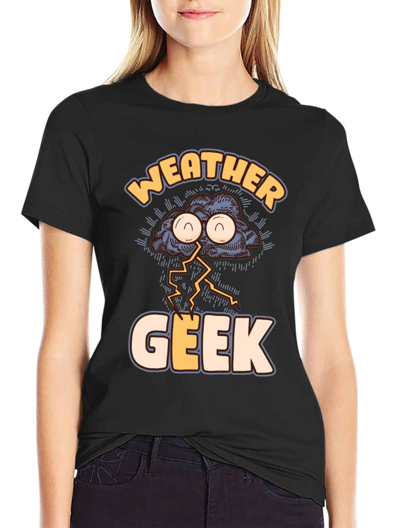 Weather Geek T-Shirt Funny Storm Cloud Design Tee