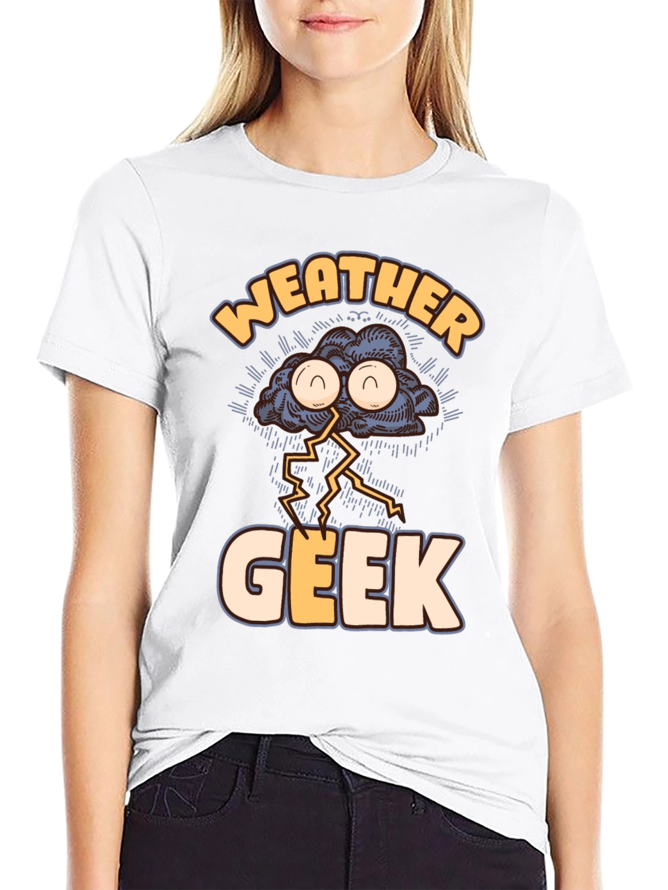 Weather Geek T-Shirt Funny Storm Cloud Design Tee