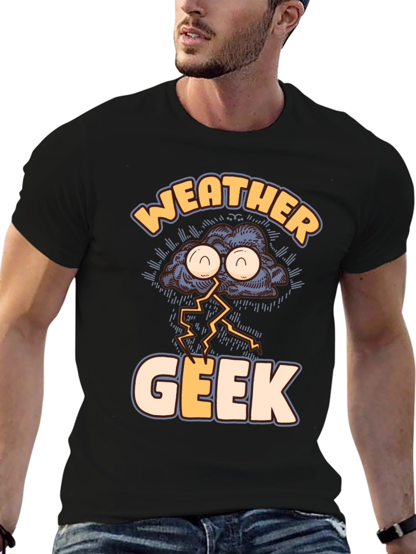 Weather Geek T-Shirt Funny Storm Cloud Design Tee