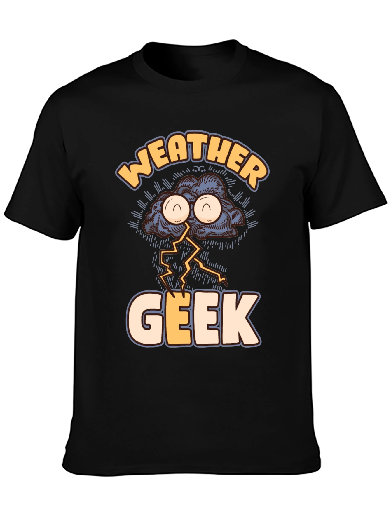 Weather Geek T-Shirt Funny Storm Cloud Design Tee