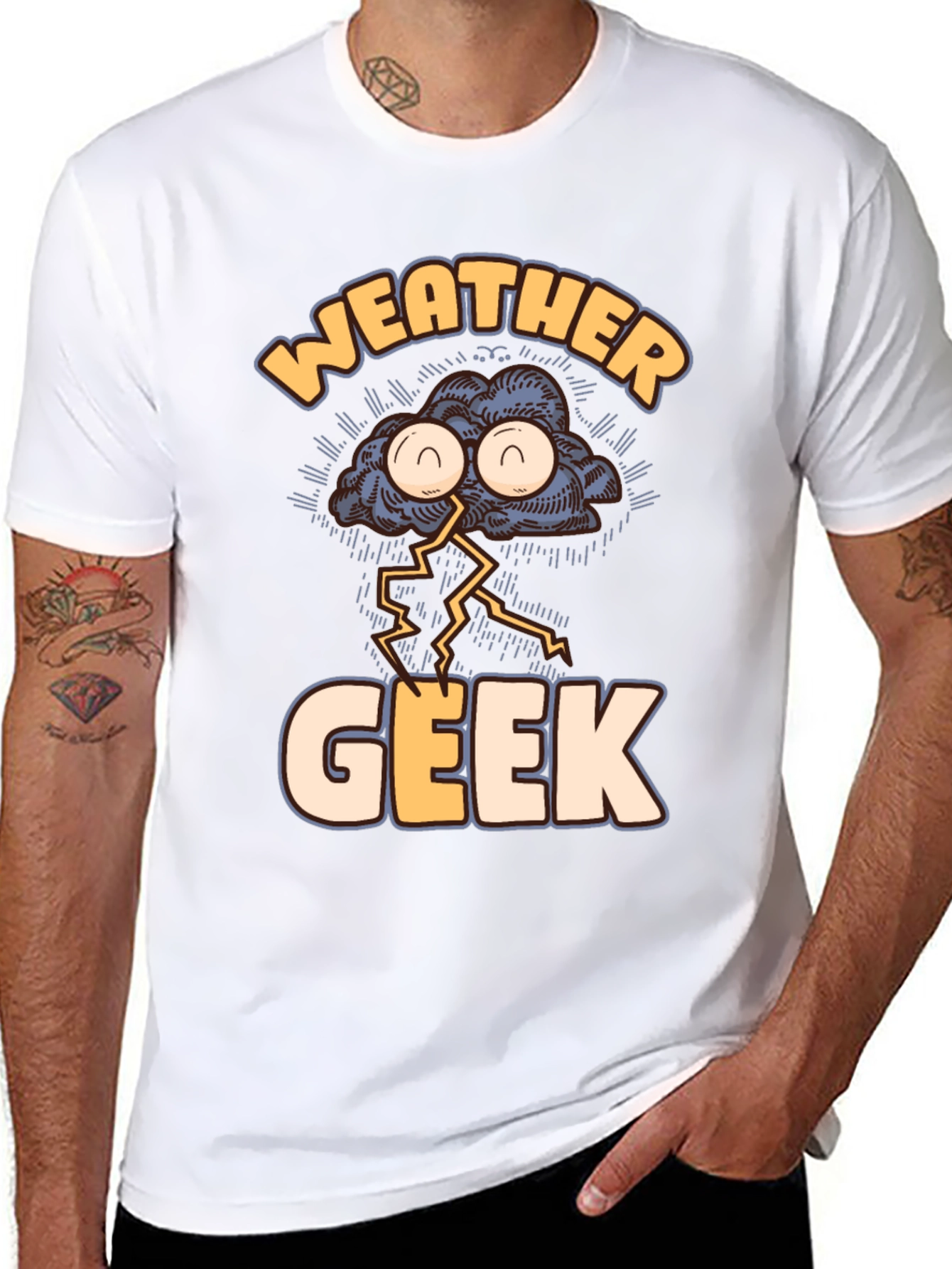 Weather Geek T-Shirt Funny Storm Cloud Design Tee
